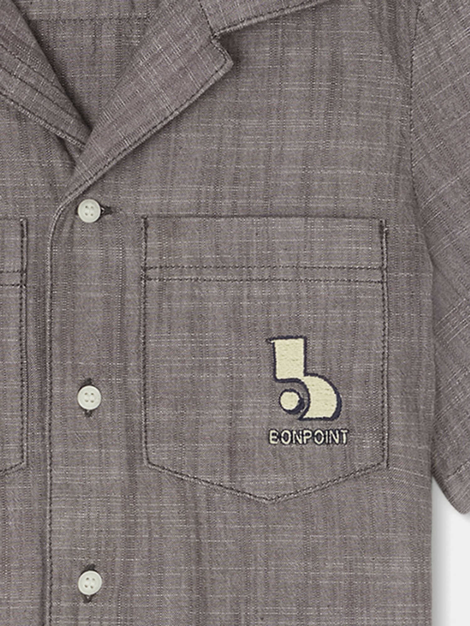 Boys Grey Cotton Shirt