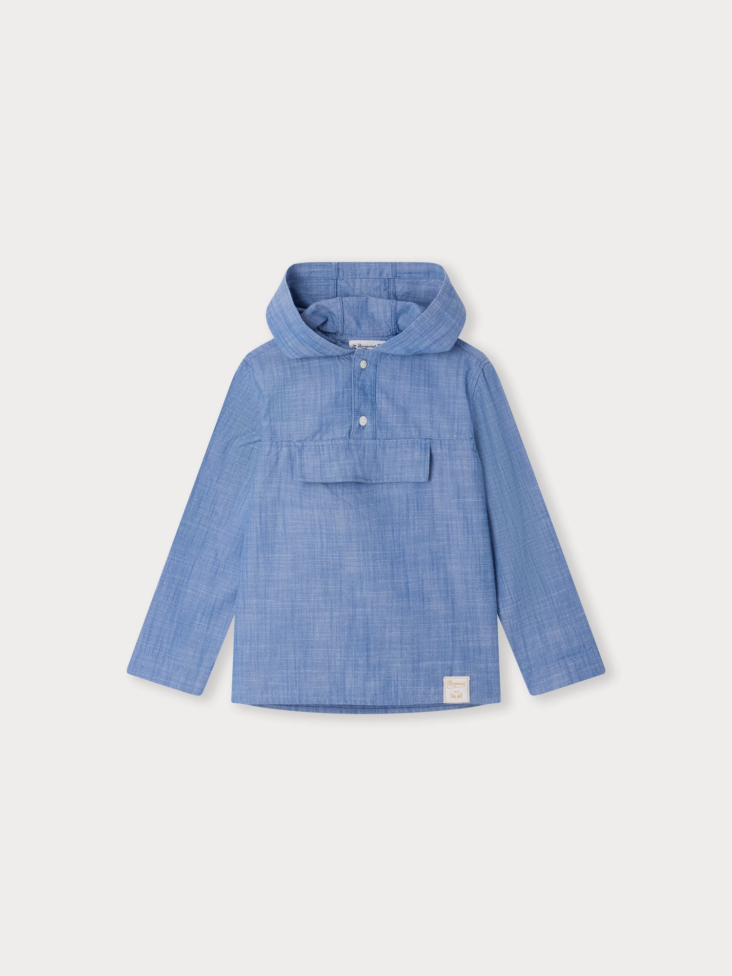 Boys Blue Hooded Shirt