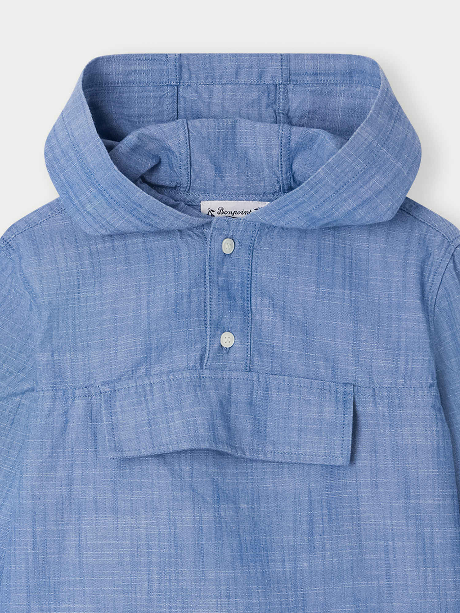 Boys Blue Hooded Shirt