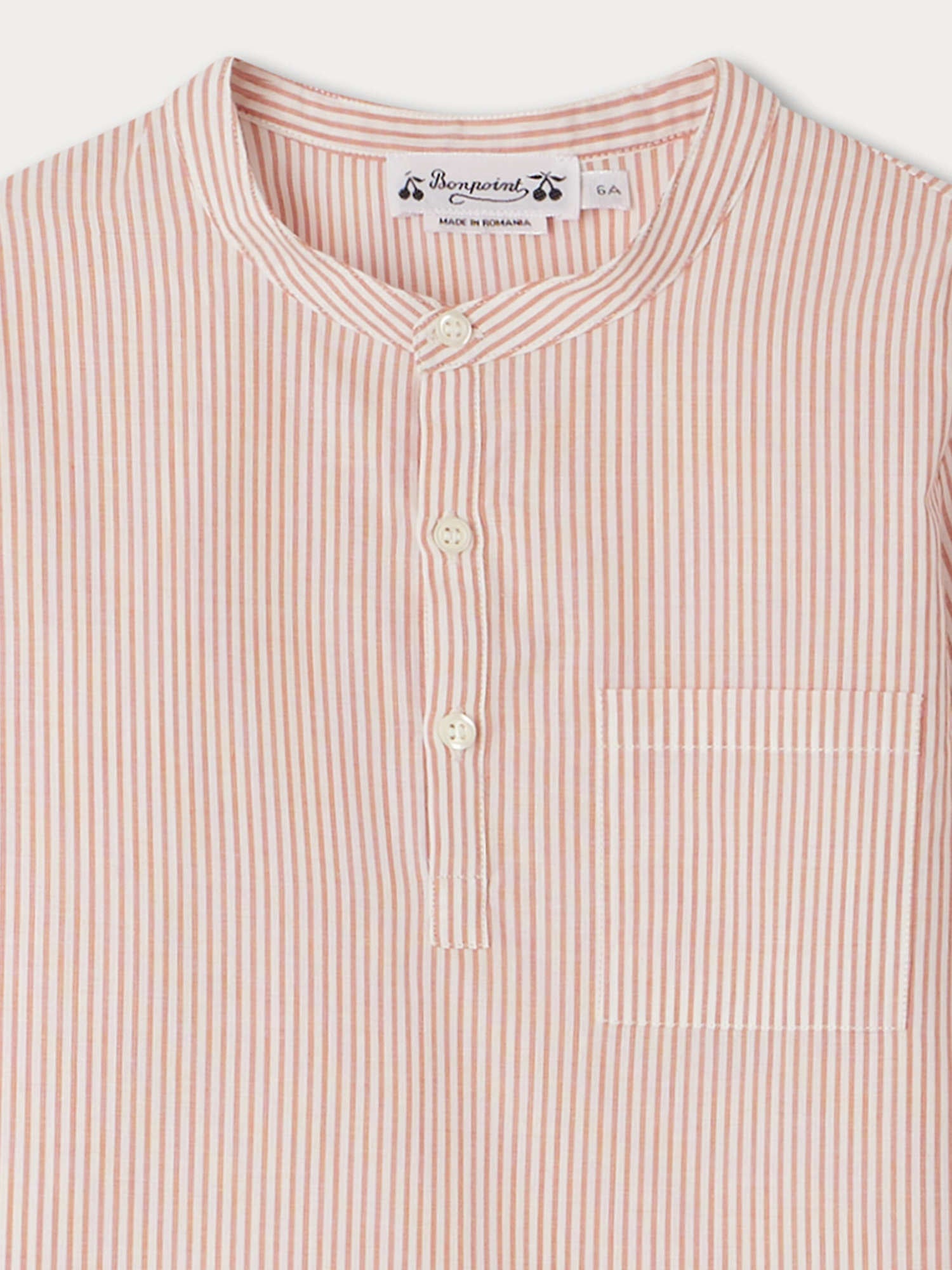 Boys Pink Stripes Cotton Shirt