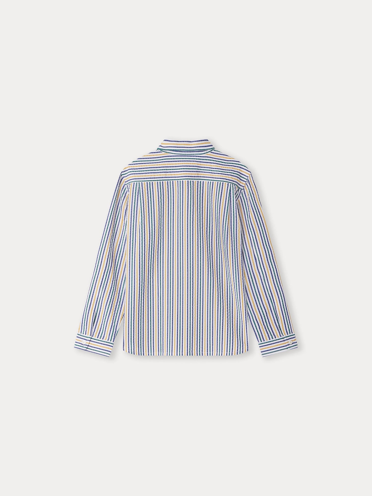 Boys Blue Stripes Cotton Shirt