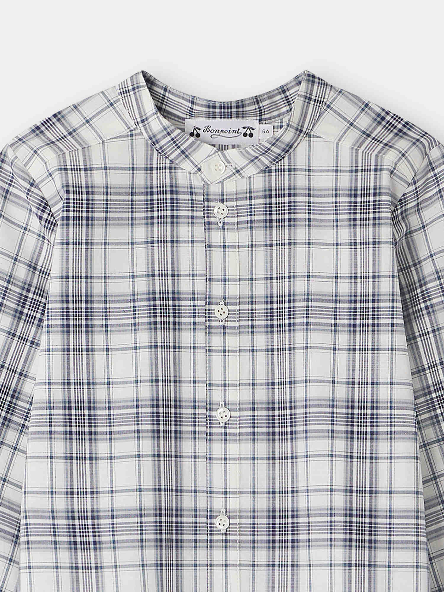 Boys Blue Check Cotton Shirt