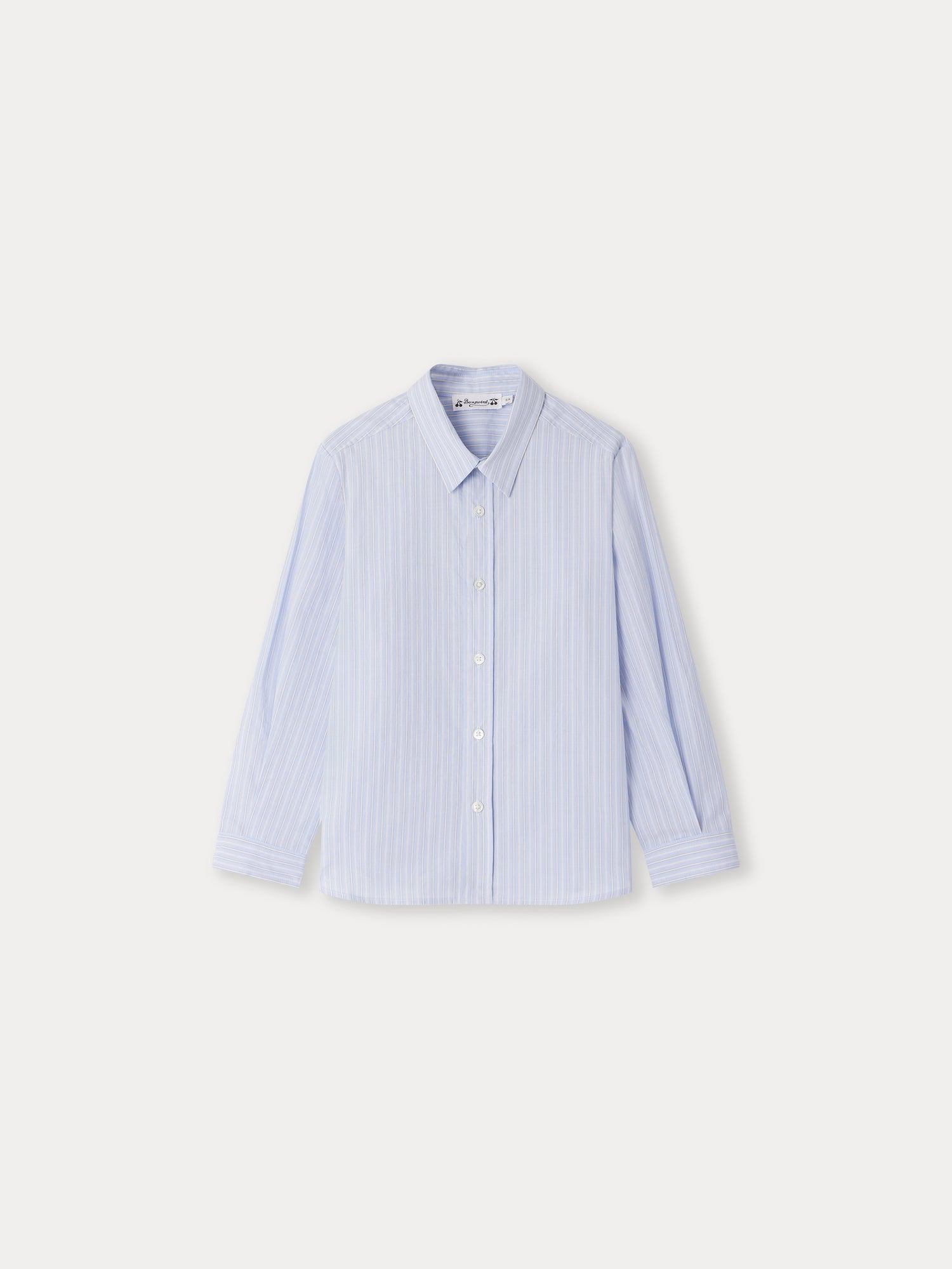 Boys Blue Stripes Cotton Shirt