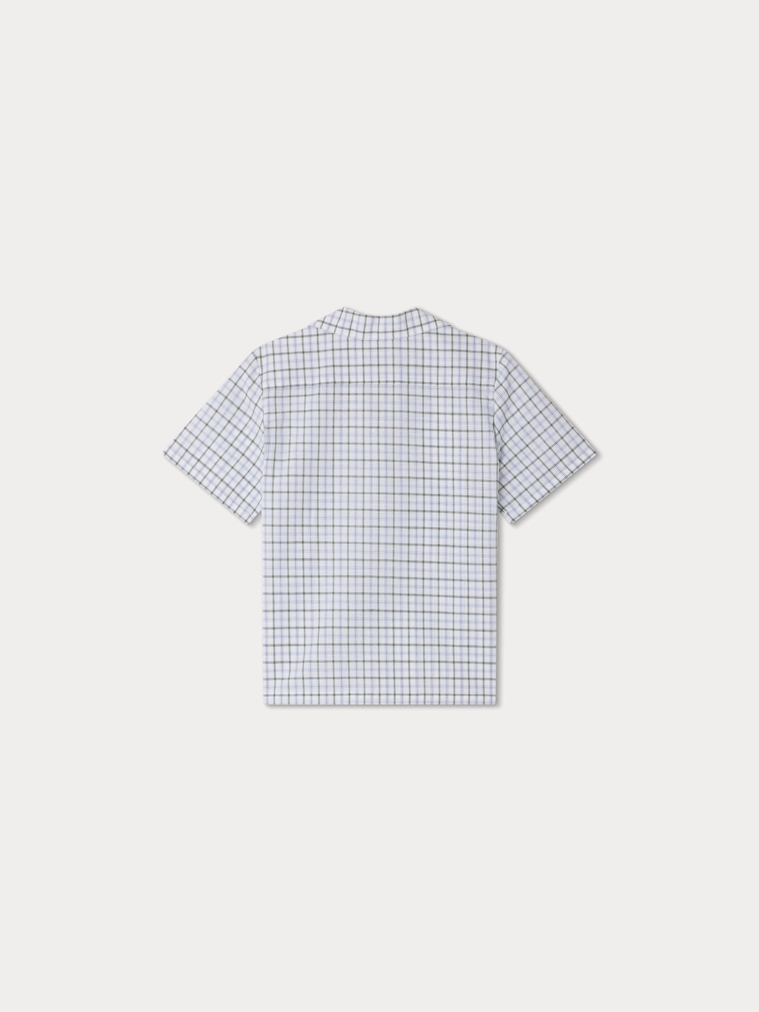 Boys Green Check Cotton Shirt