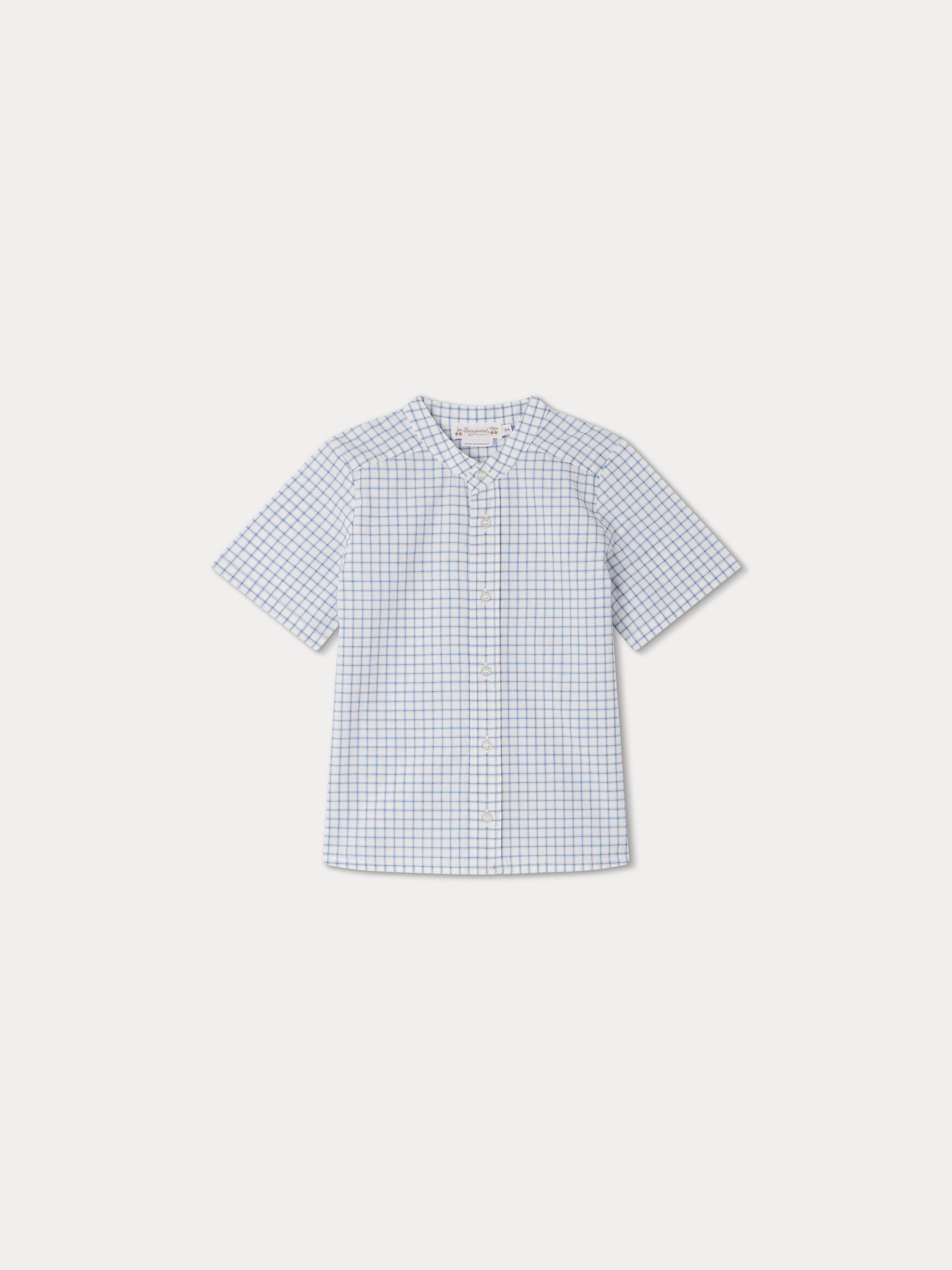 Boys Blue Check Cotton Shirt