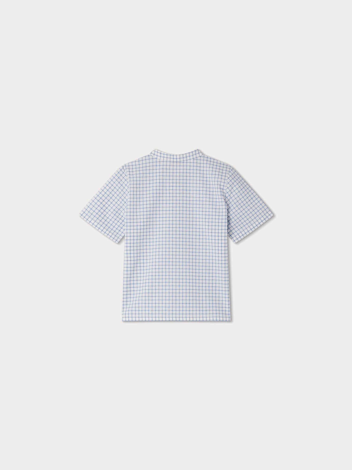 Boys Blue Check Cotton Shirt