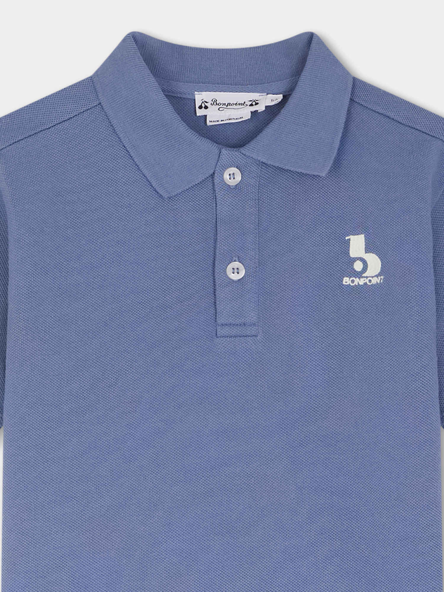 Boys Blue Cotton Polo Shirt