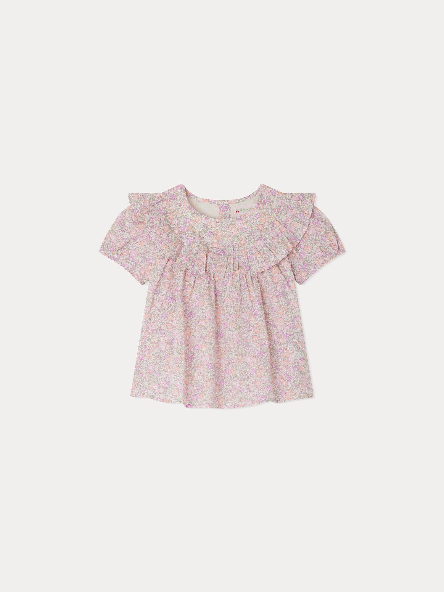 Girls Pink Floral Cotton Top