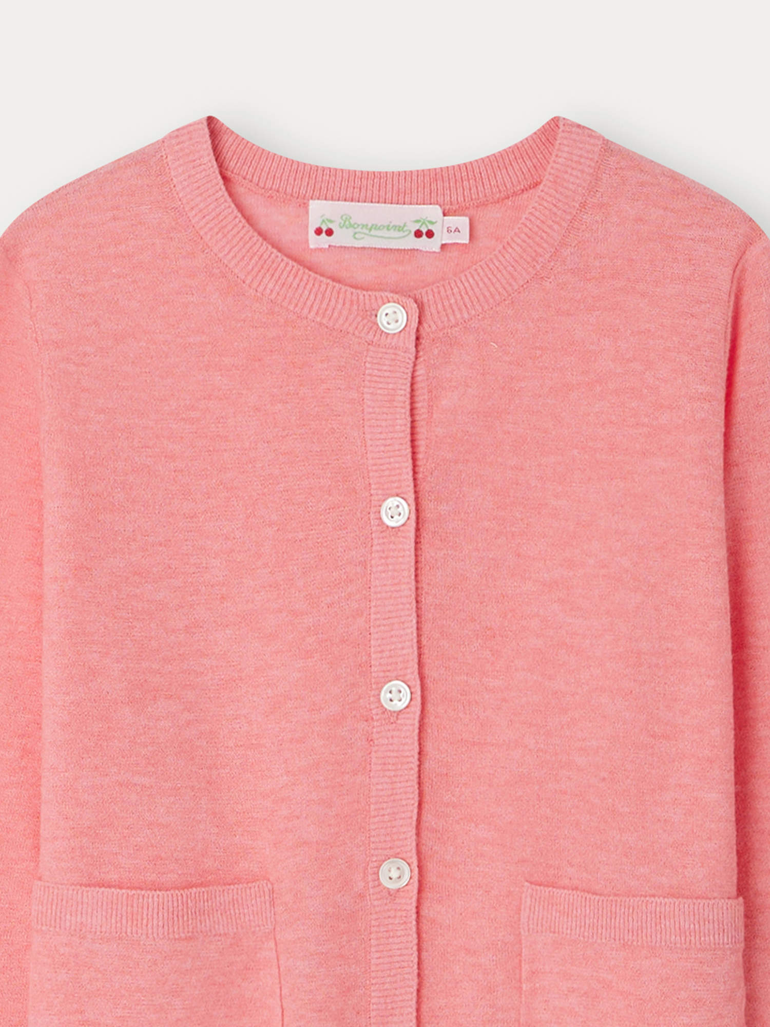 Girls Pink Cotton Cardigan