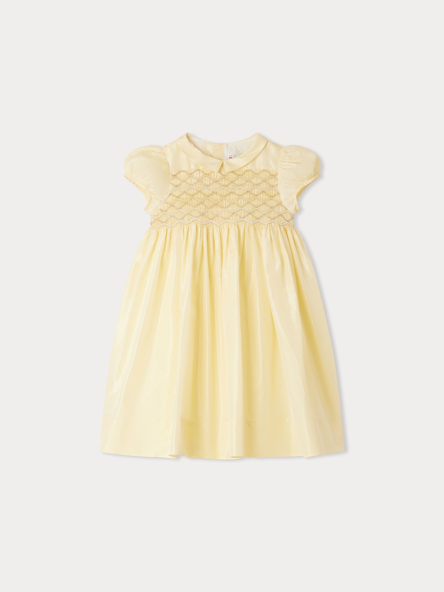 Girls Yellow Silk Dress