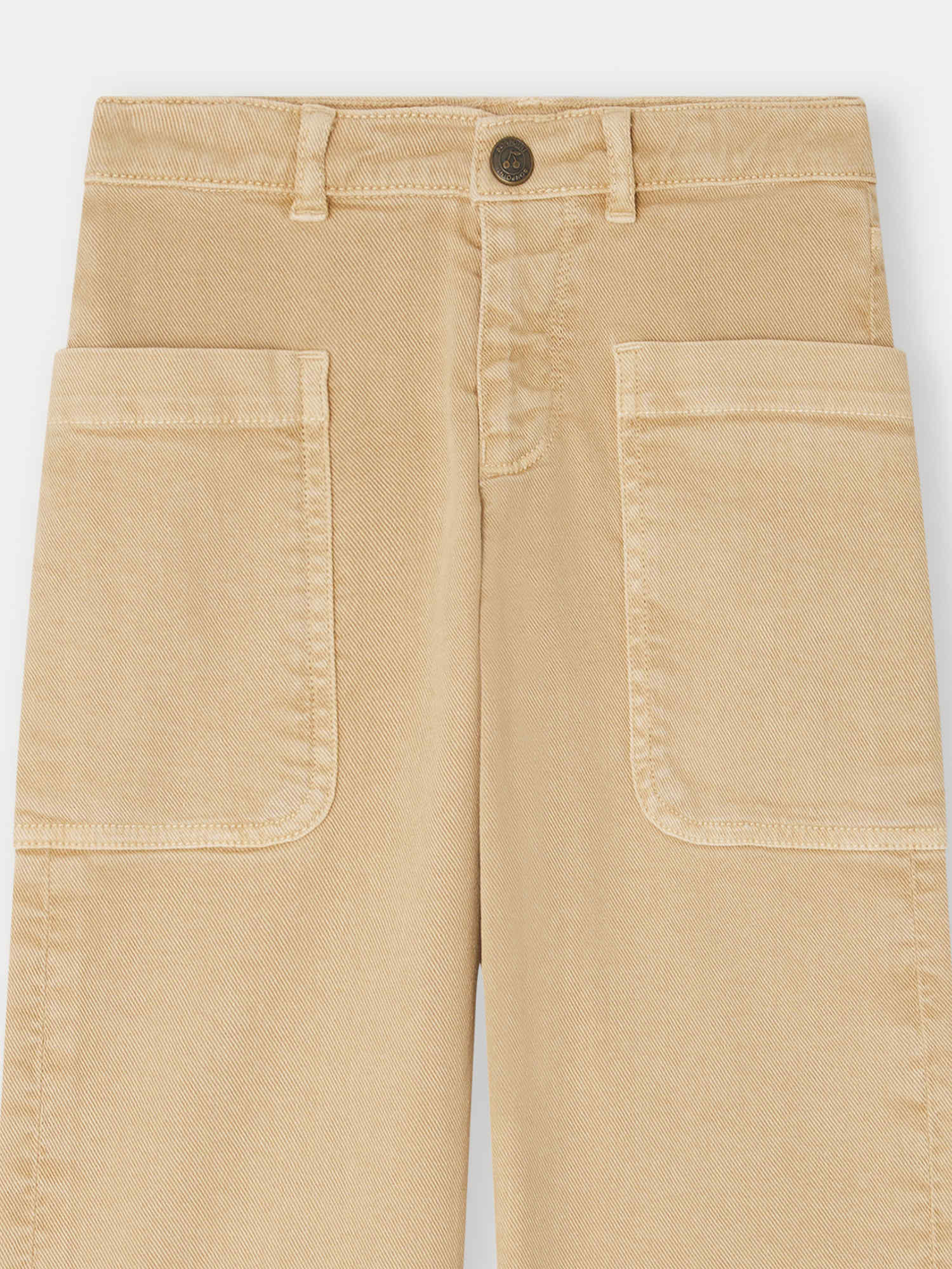 Girls Sand Straight Trousers