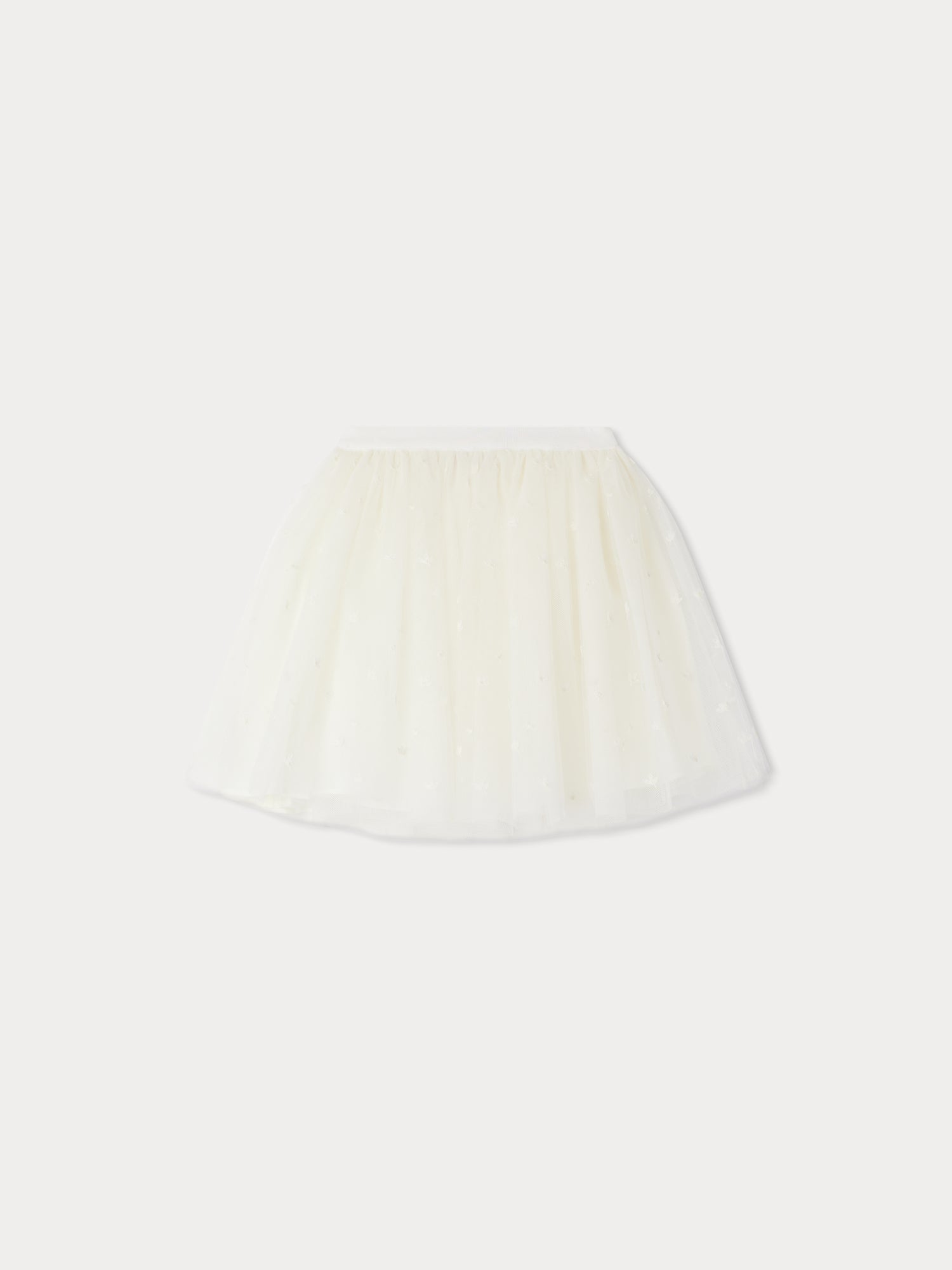 Girls White Tulle Skirt