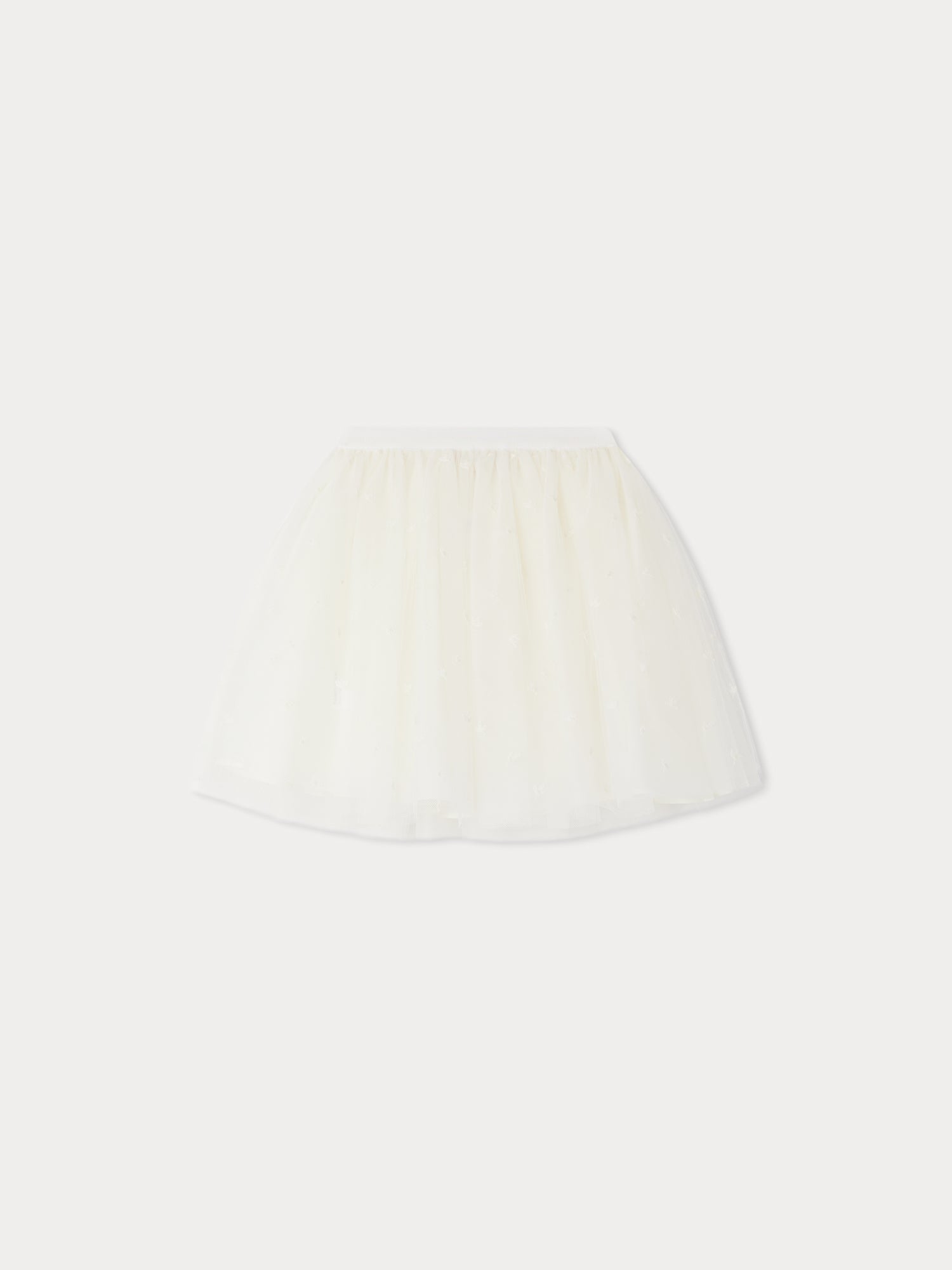 Girls White Tulle Skirt