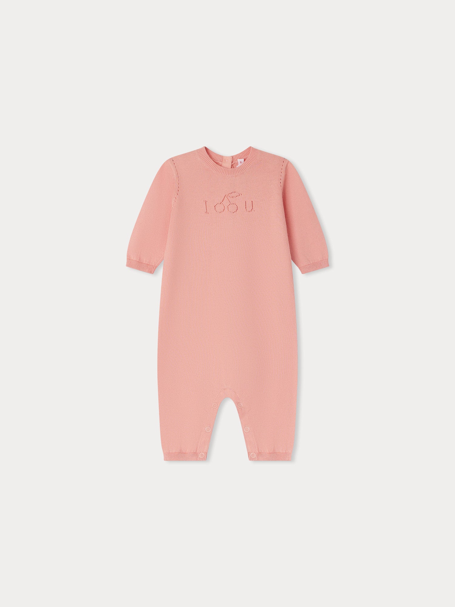 Baby Girls Pink Cotton Babysuit