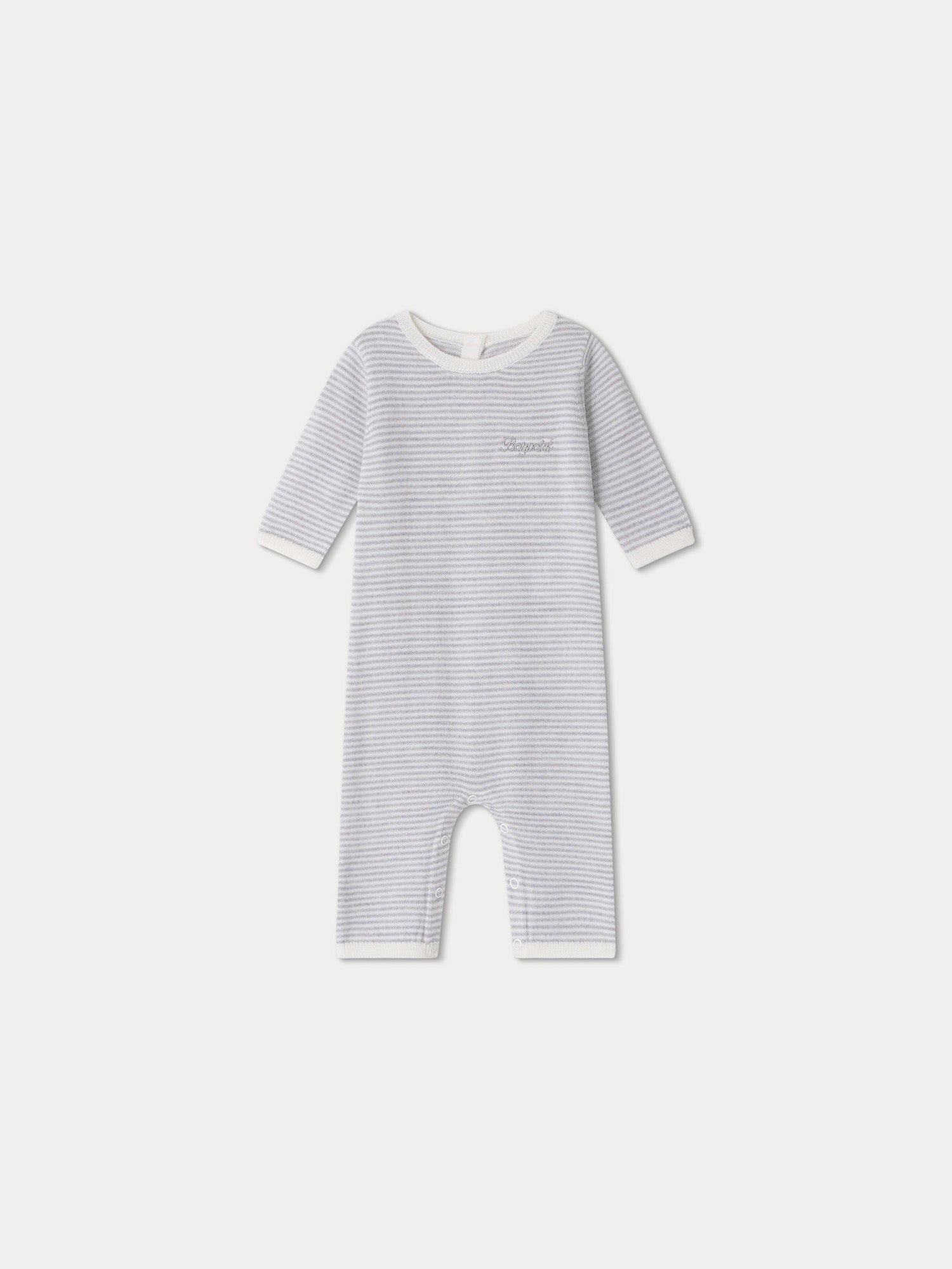 Baby Boys Blue Stripes Wool Babysuit