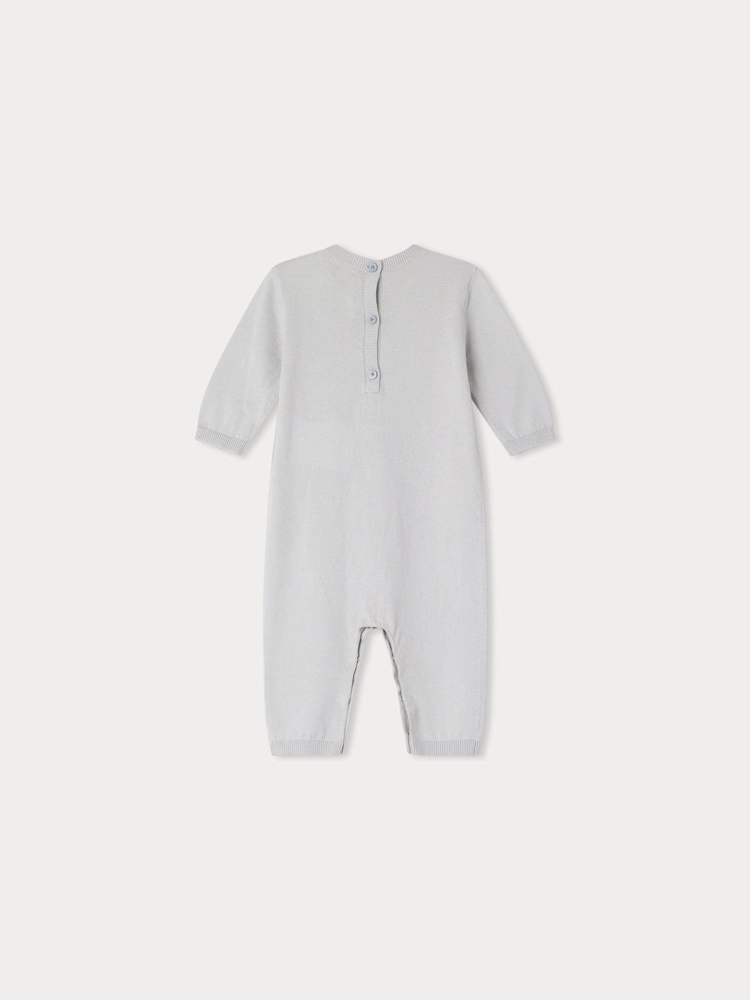 Baby Boys & Girls Light Blue Cotton Babysuit