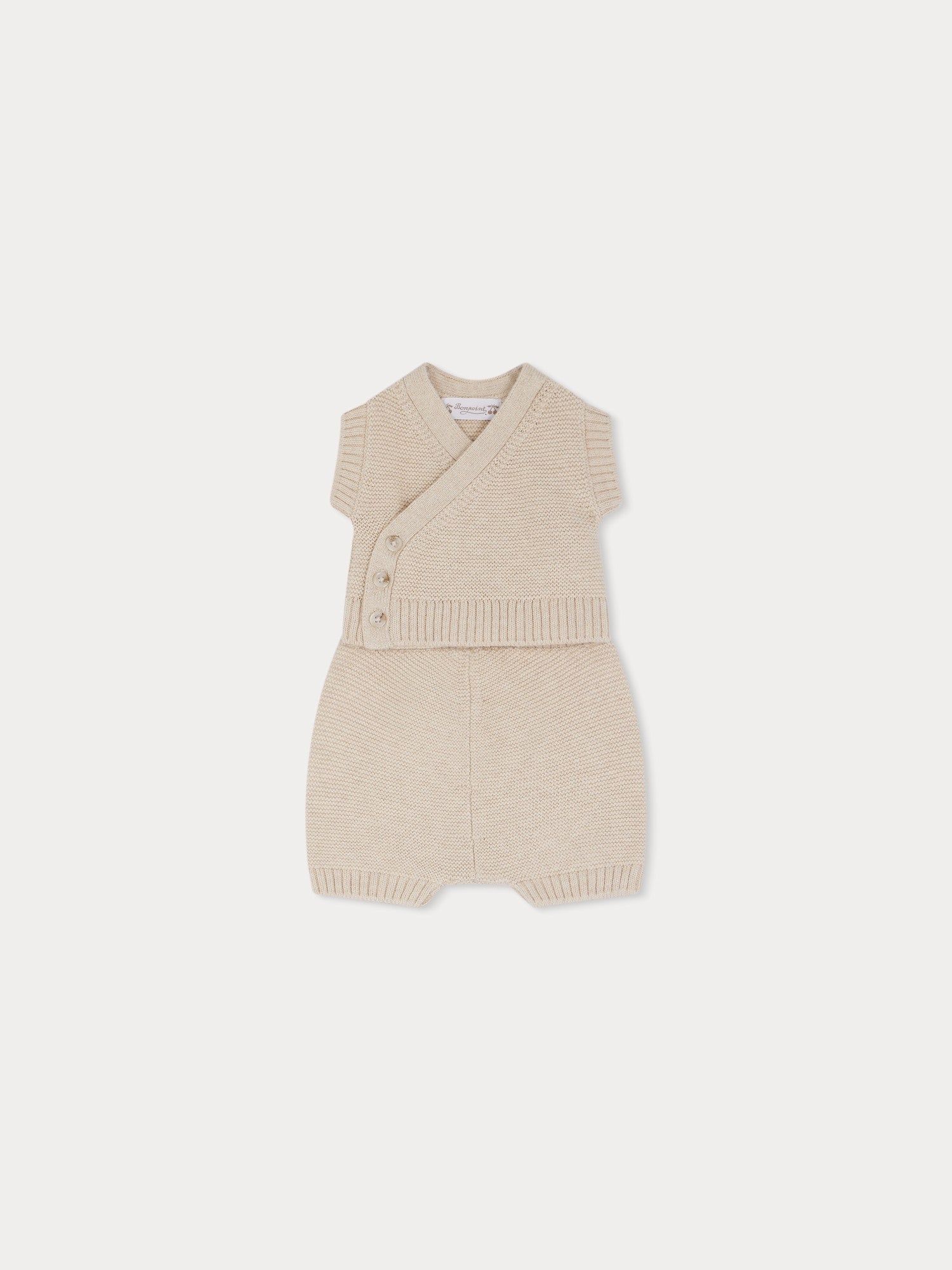 Baby Boys & Girls Beige Cotton Set