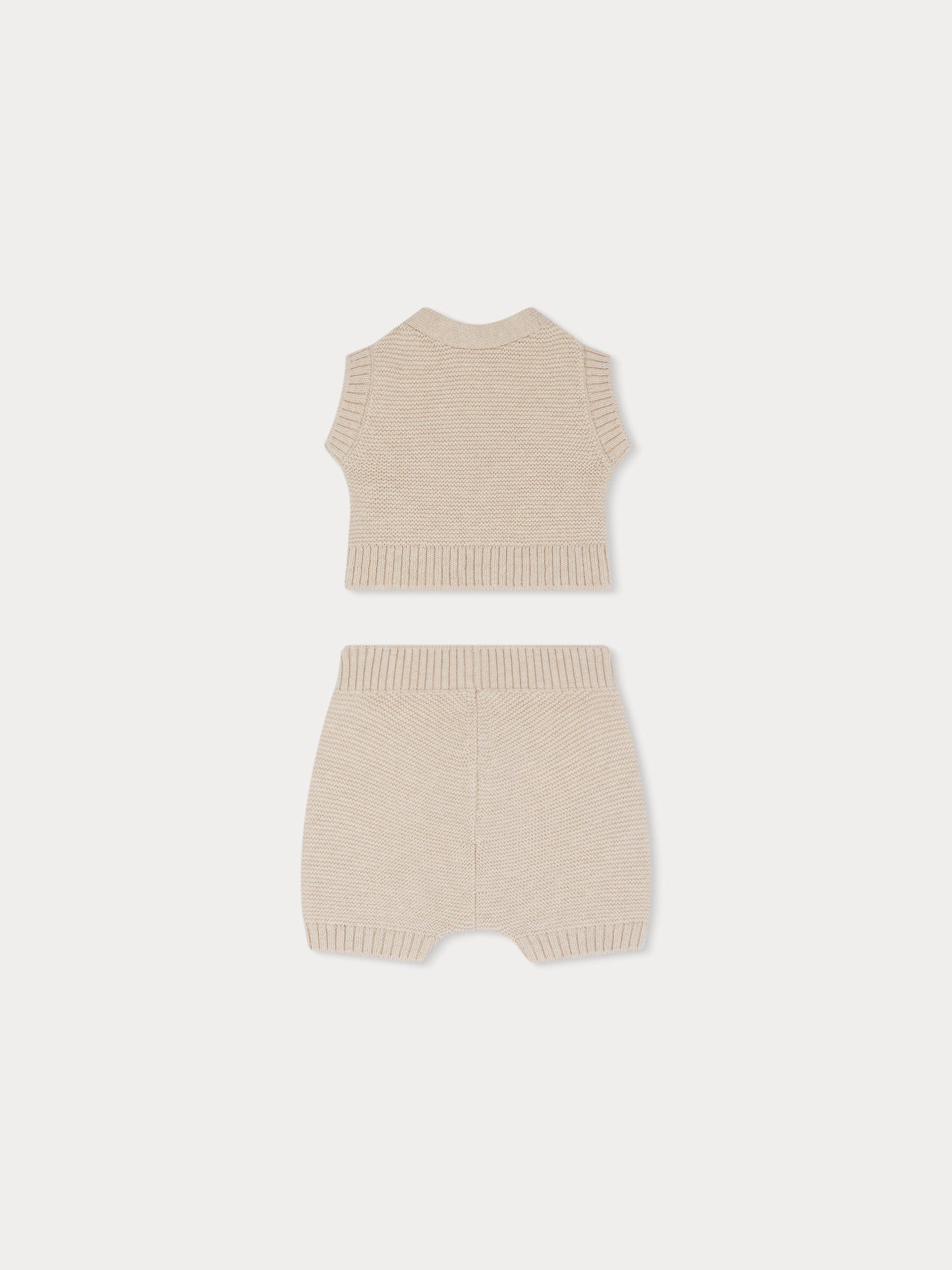 Baby Boys & Girls Beige Cotton Set