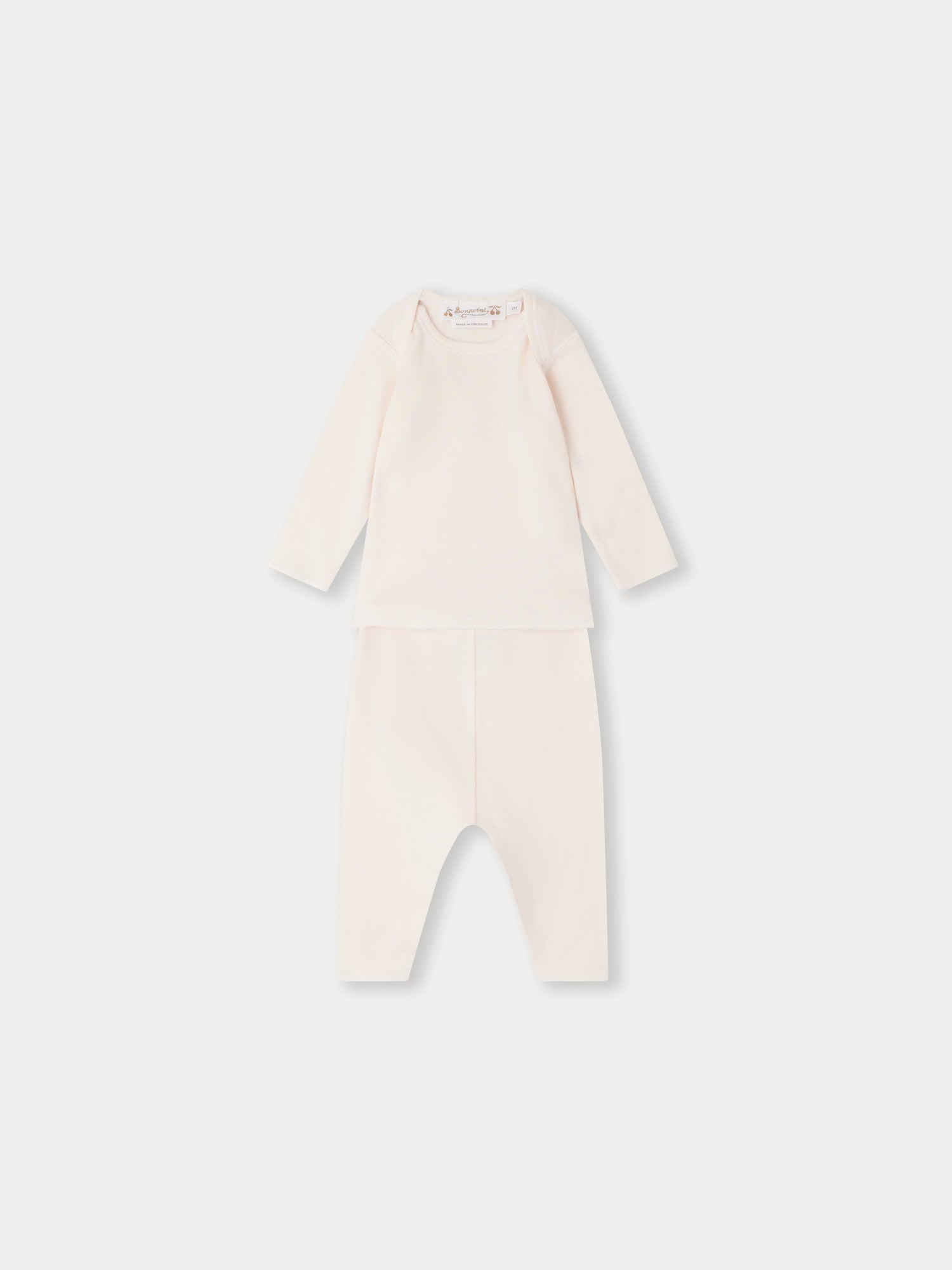 Baby Boys & Girls Beige Cotton Set