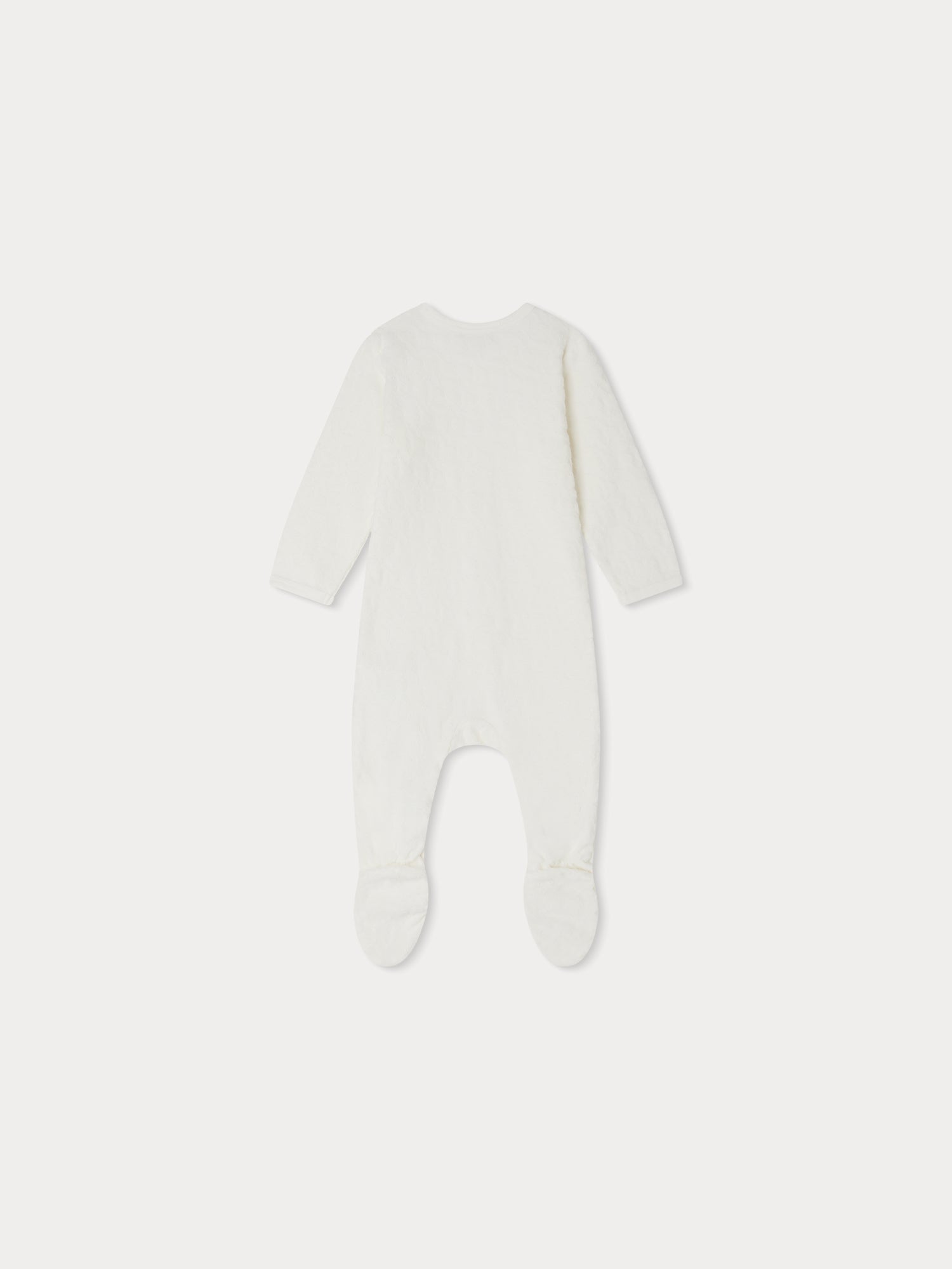 Baby Boys & Girls White Cotton Babysuit