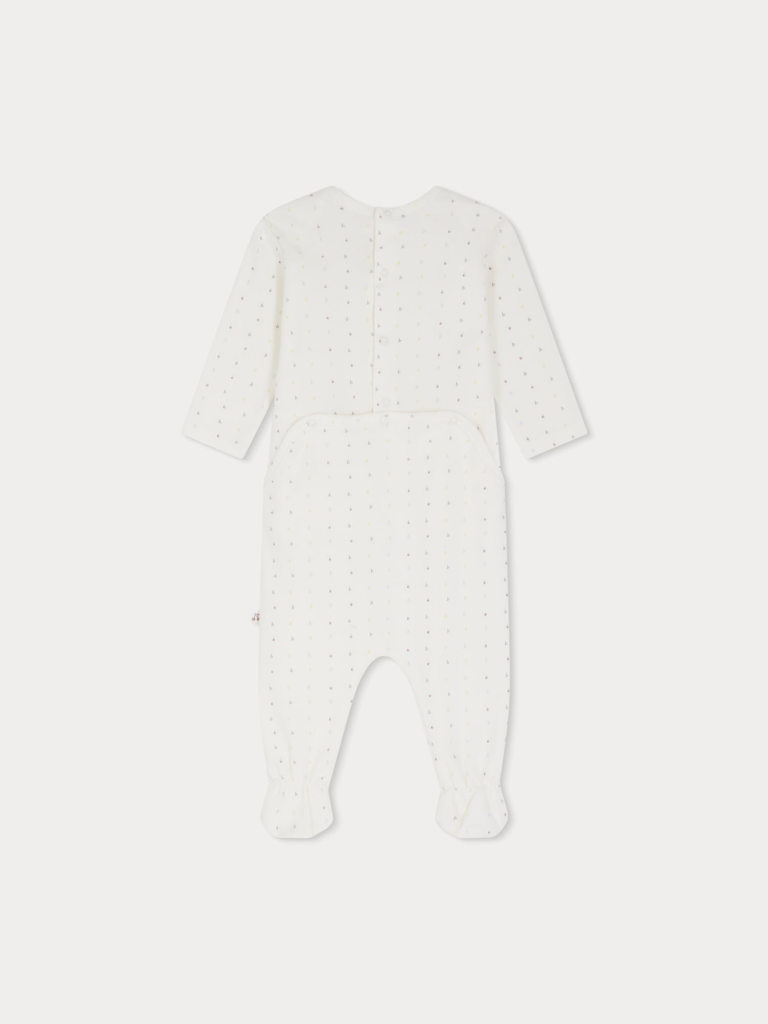 Baby Boys & Girls White Cotton Babysuit