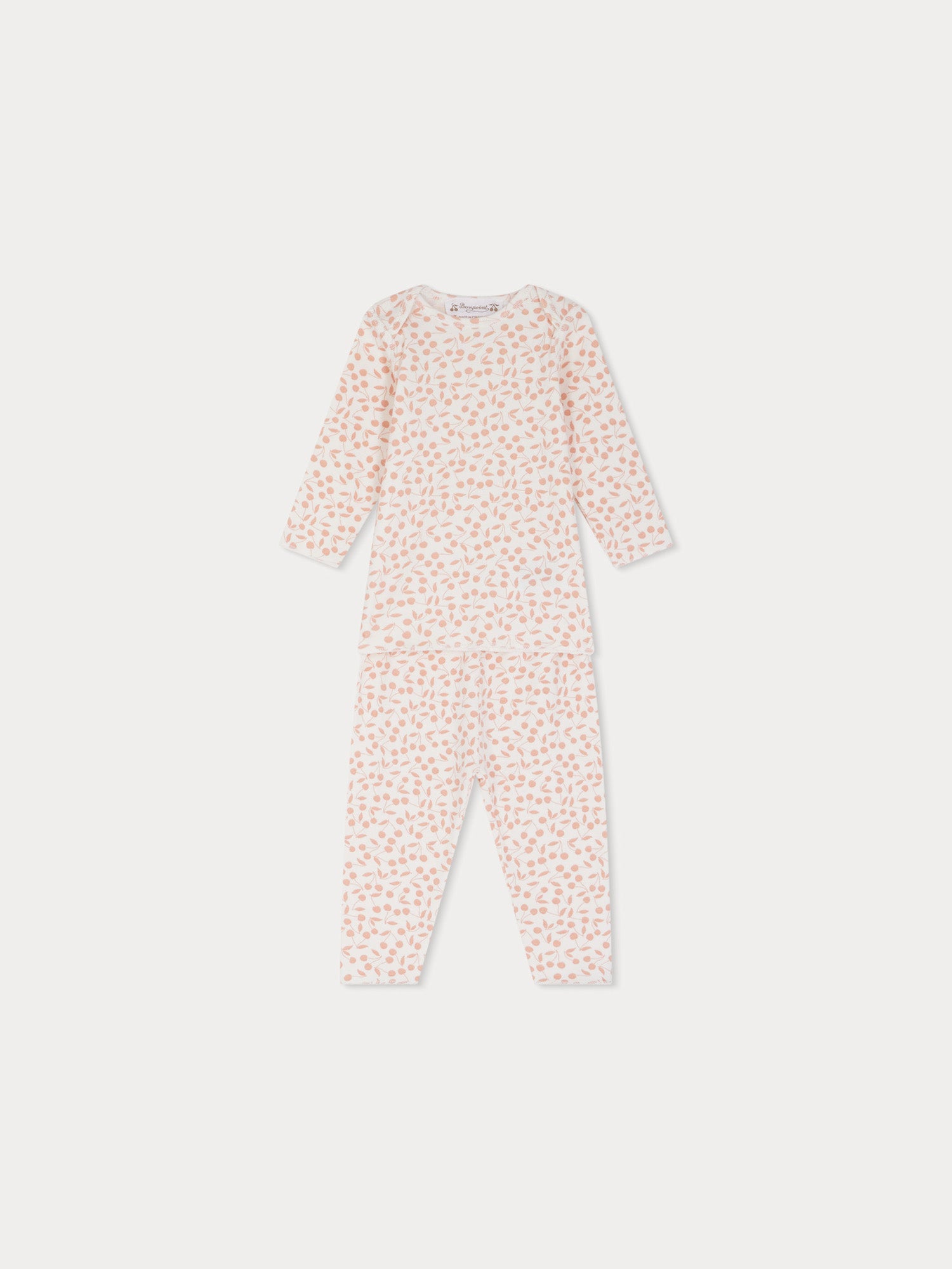 Baby Boys & Girls White Printed Cotton Set