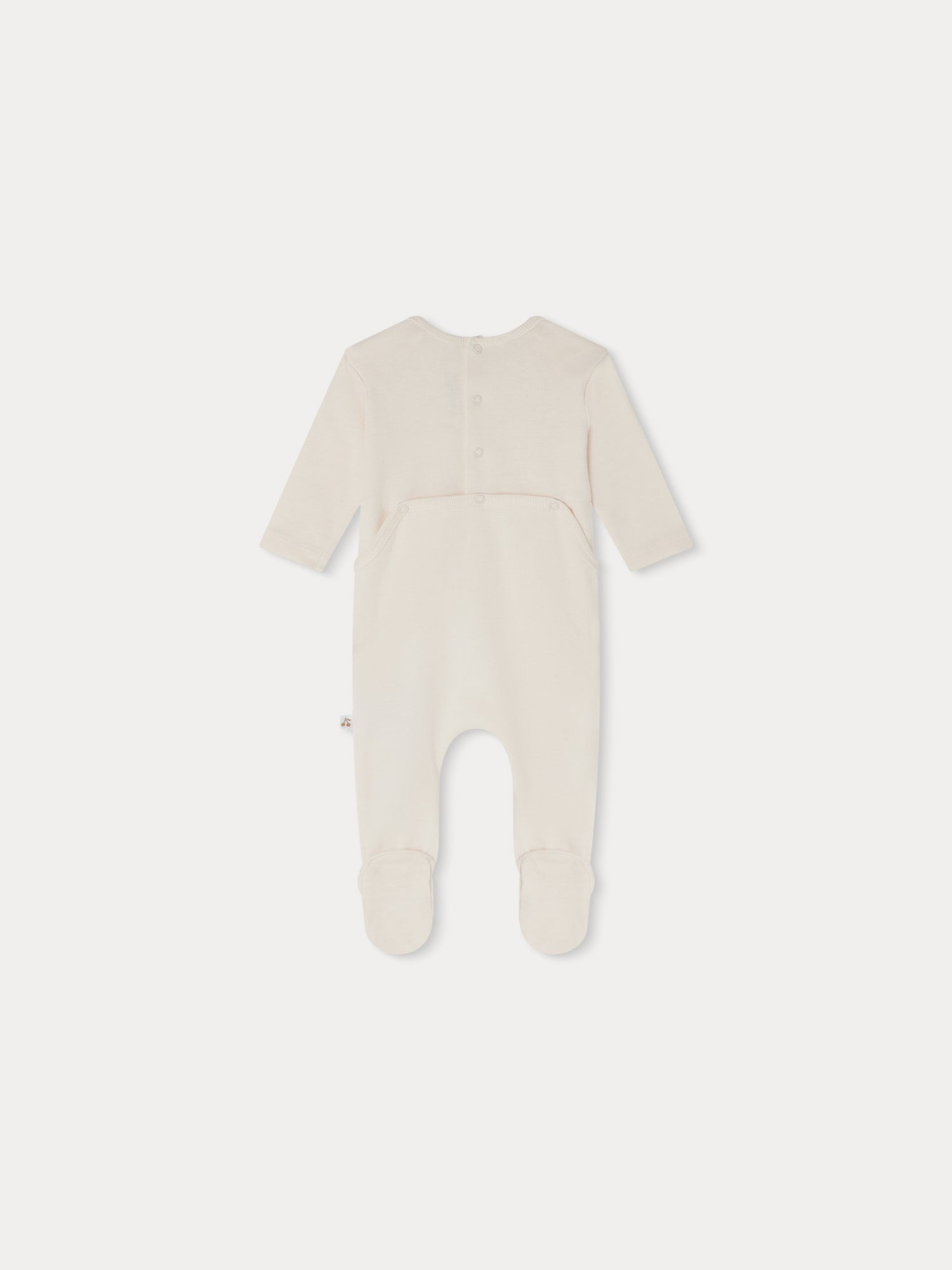 Baby Boys & Girls White Cotton Babysuit