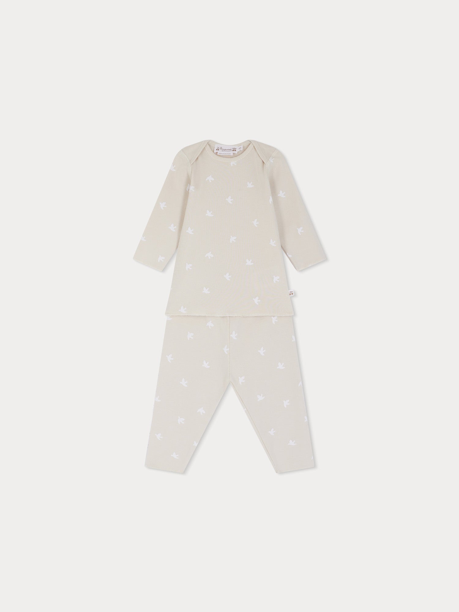 Baby Boys & Girls Beige Cotton Set