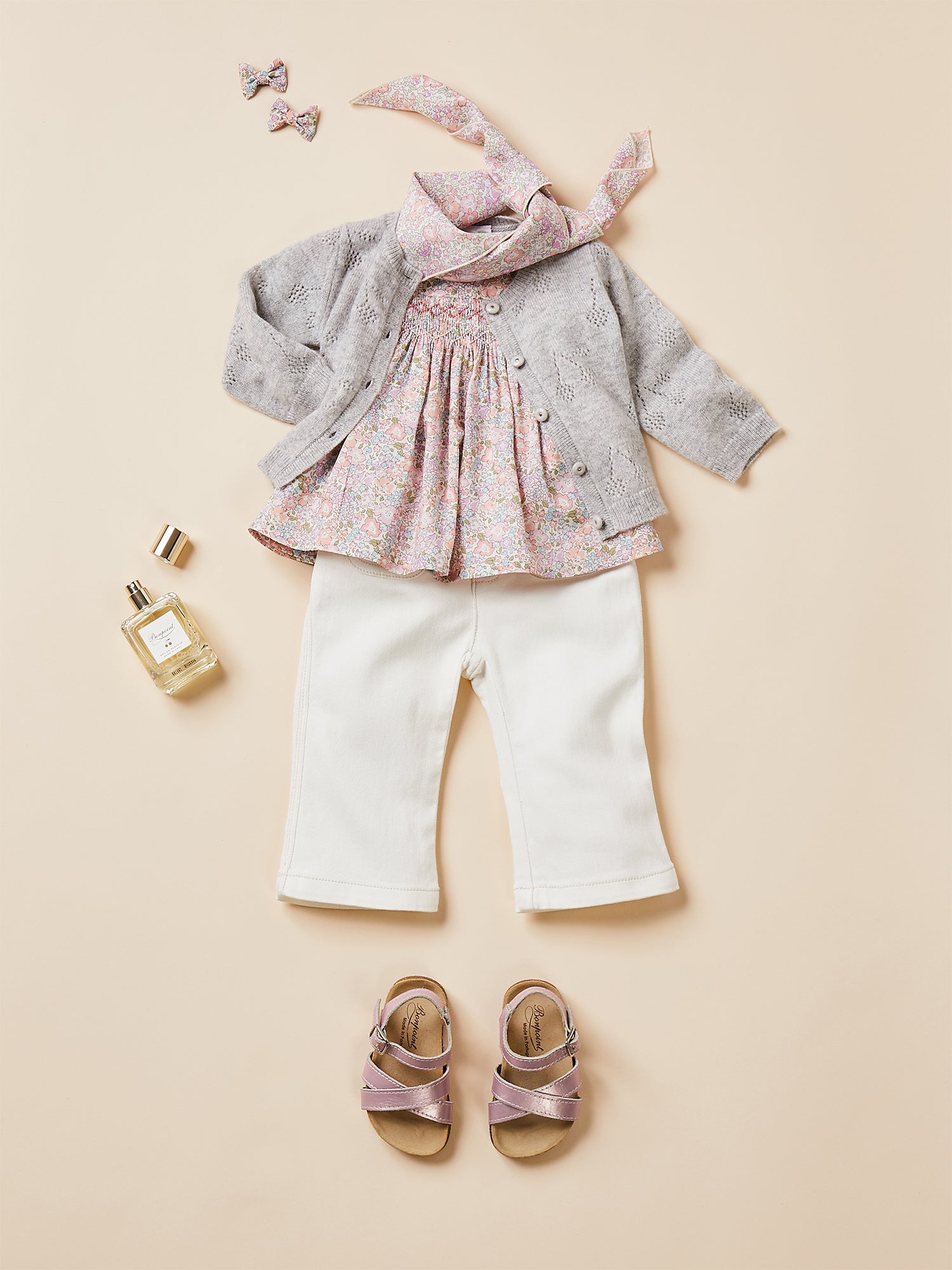 Baby Girls Pink Floral Cotton Top