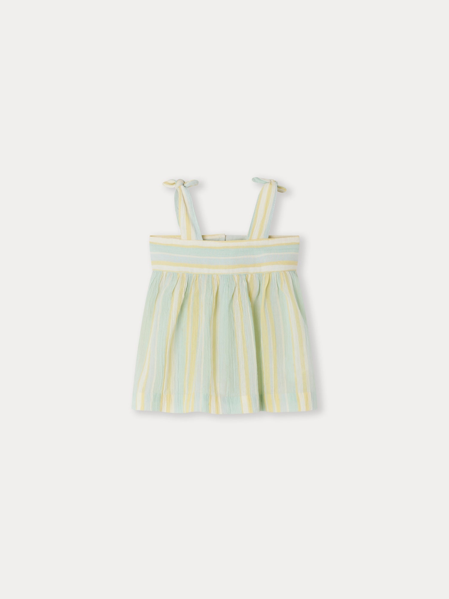Baby Girls Green Stripes Cotton Top