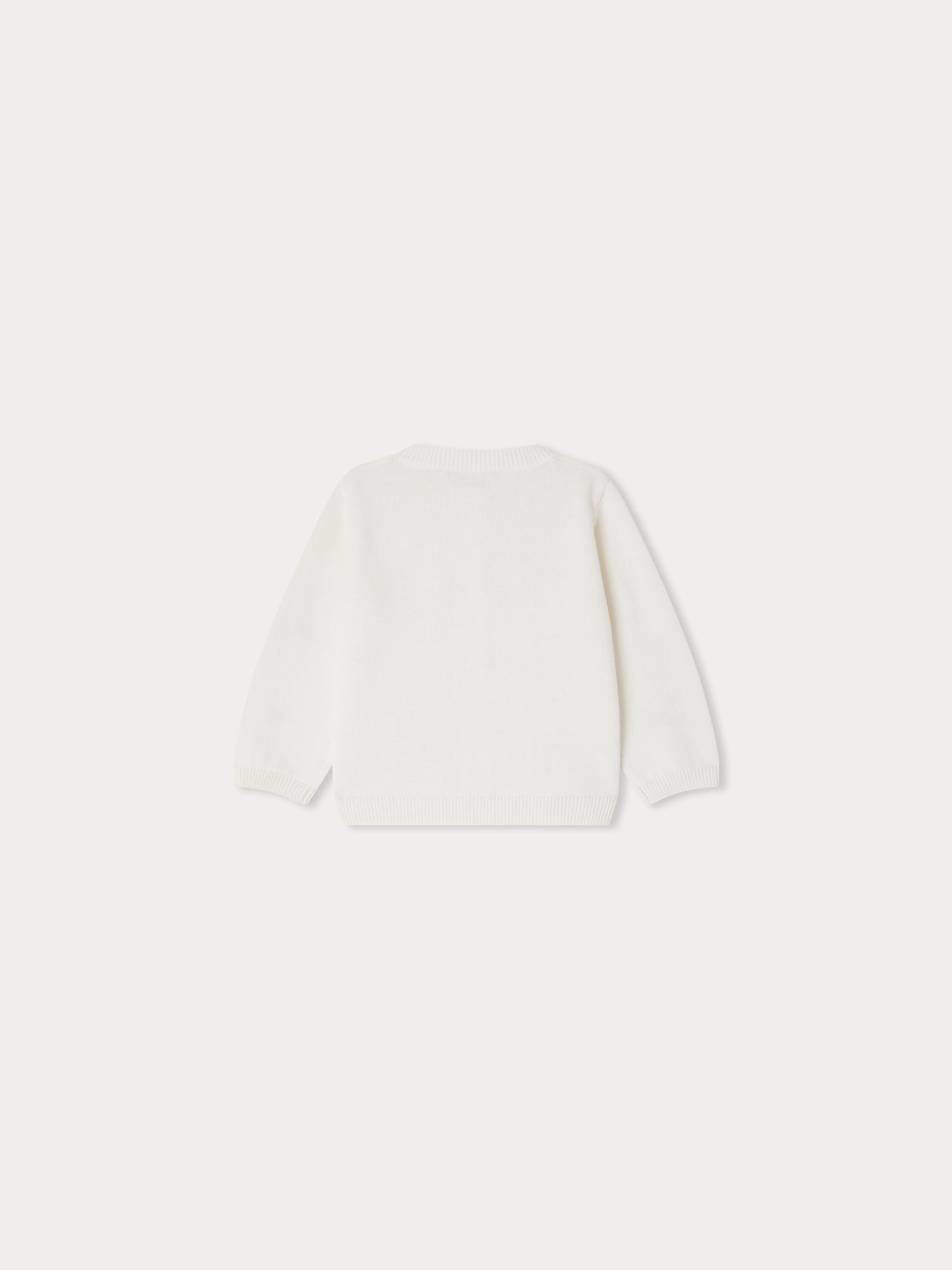 Baby Girls White Embroidered Cotton Cardigan