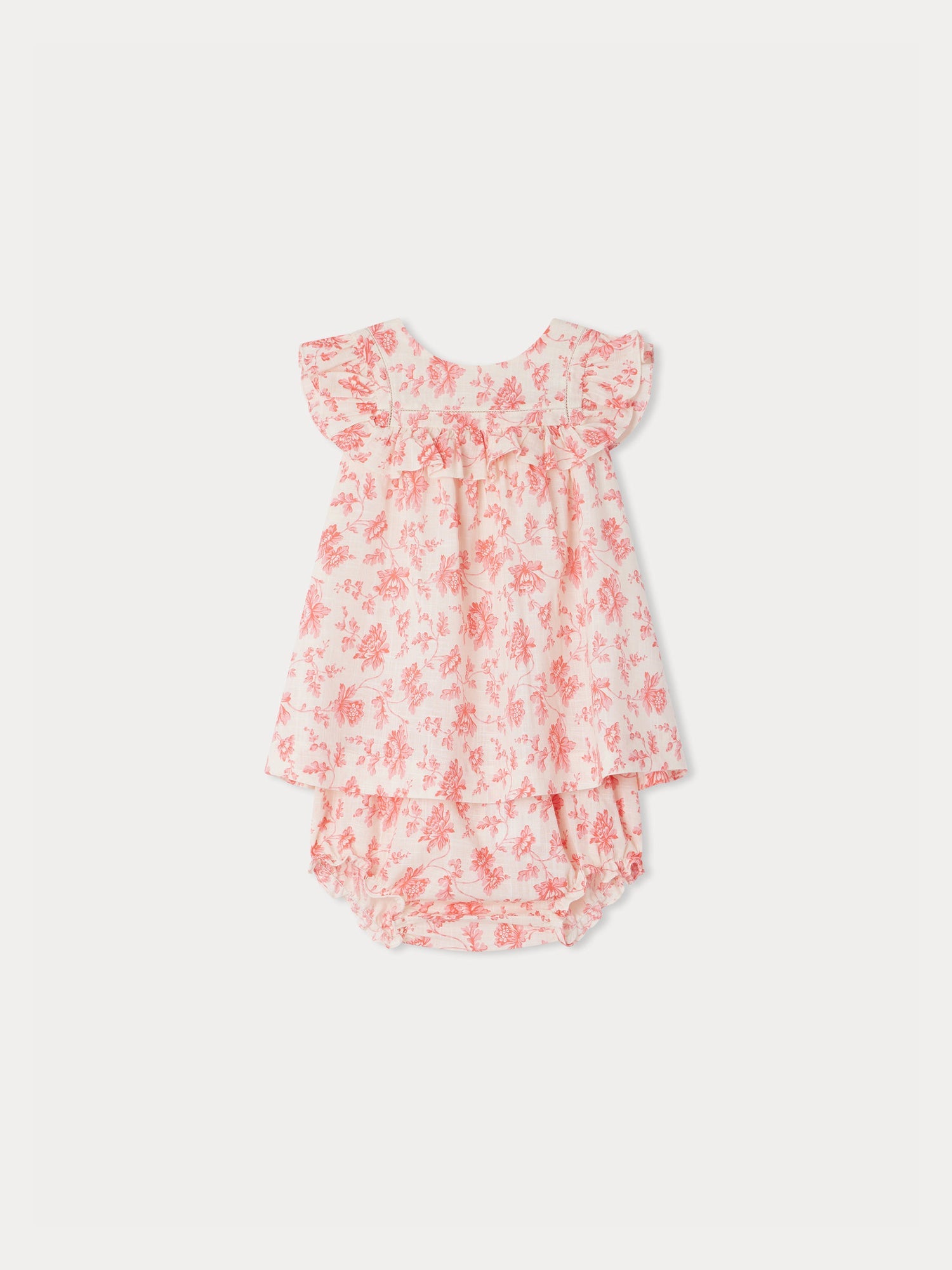 Baby Girls Pink Flower Cotton Set