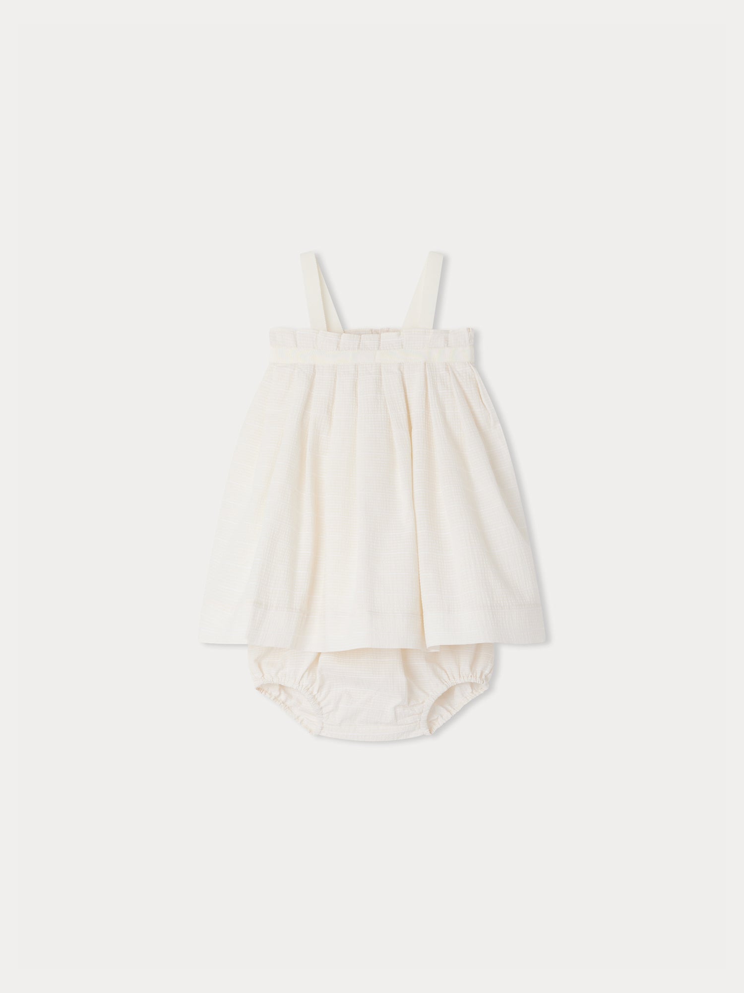 Baby Girls White Cotton Dress Set