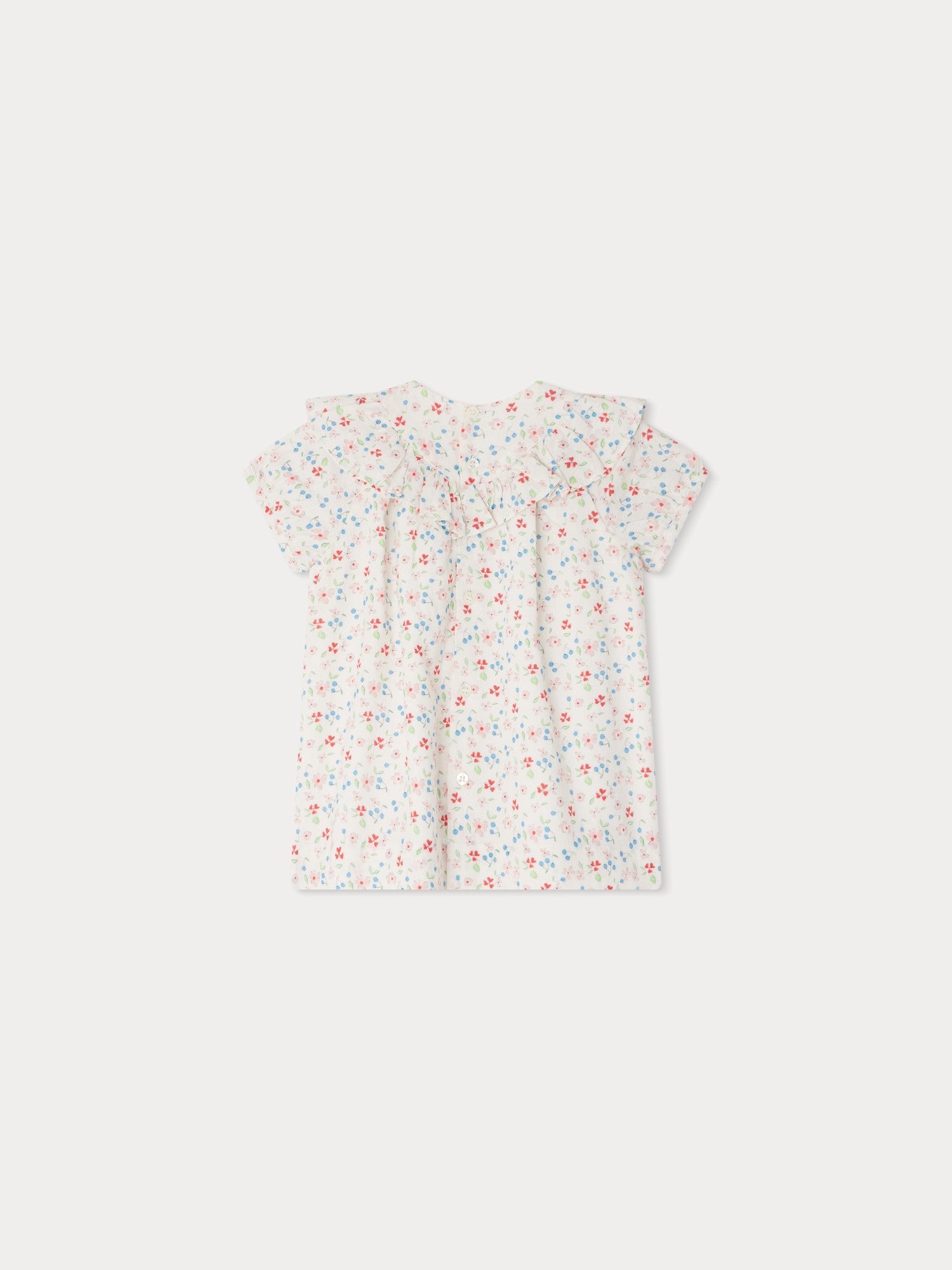 Baby Girls Light Pink Floral Cotton Dress
