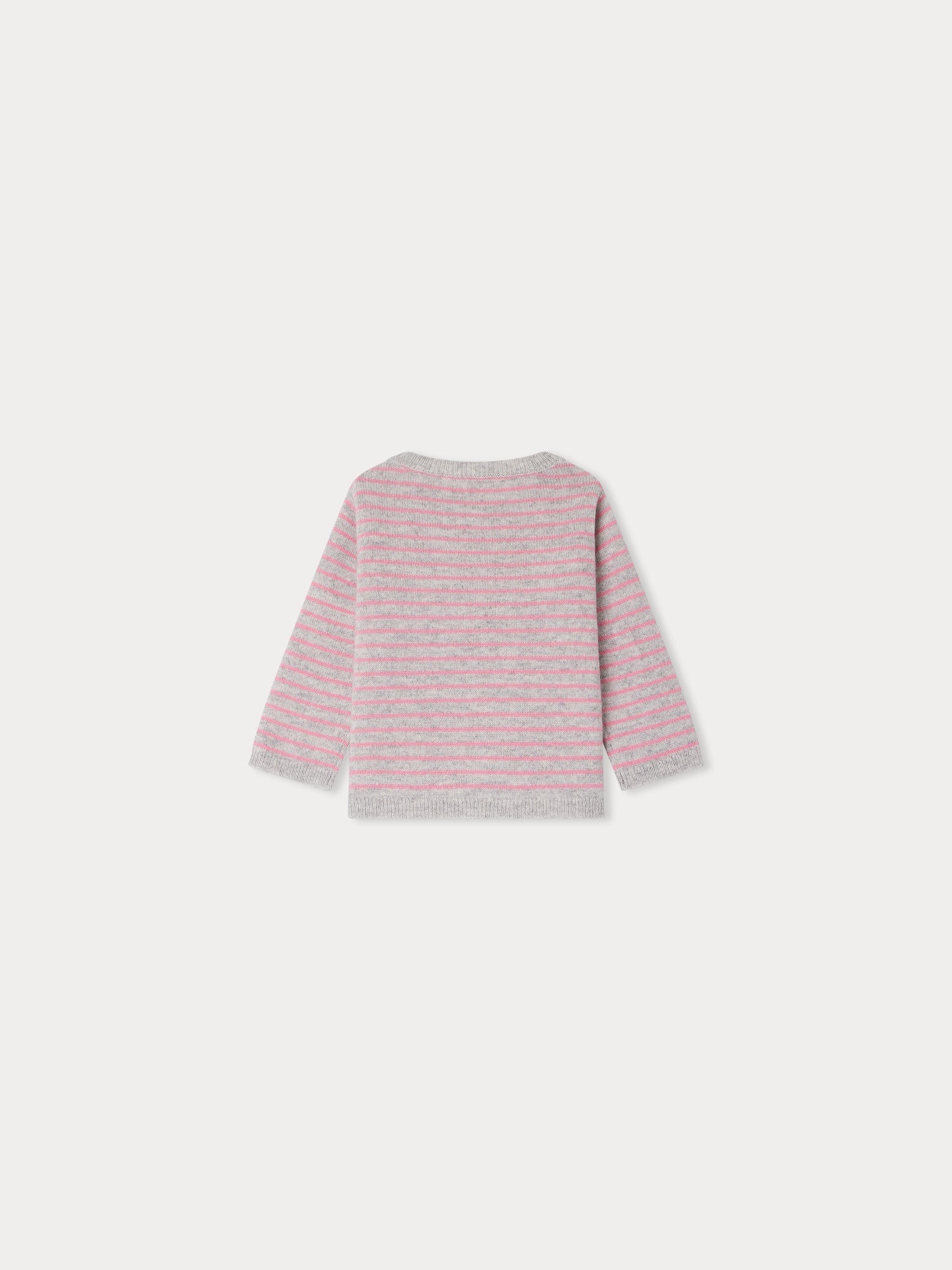 Baby Girls Pink Stripes Cashmere Sweater