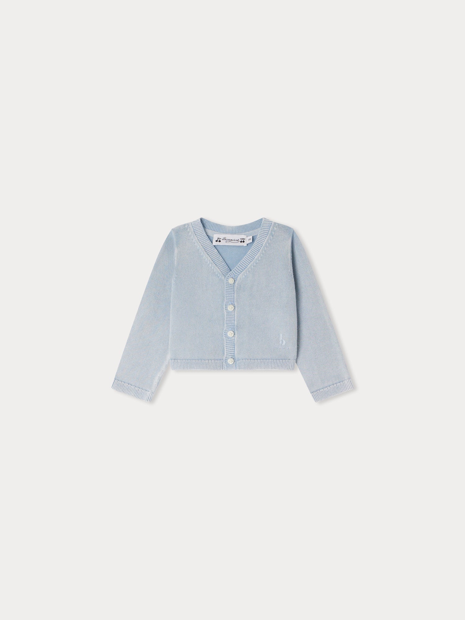 Baby Girls Blue Cotton Cardigan