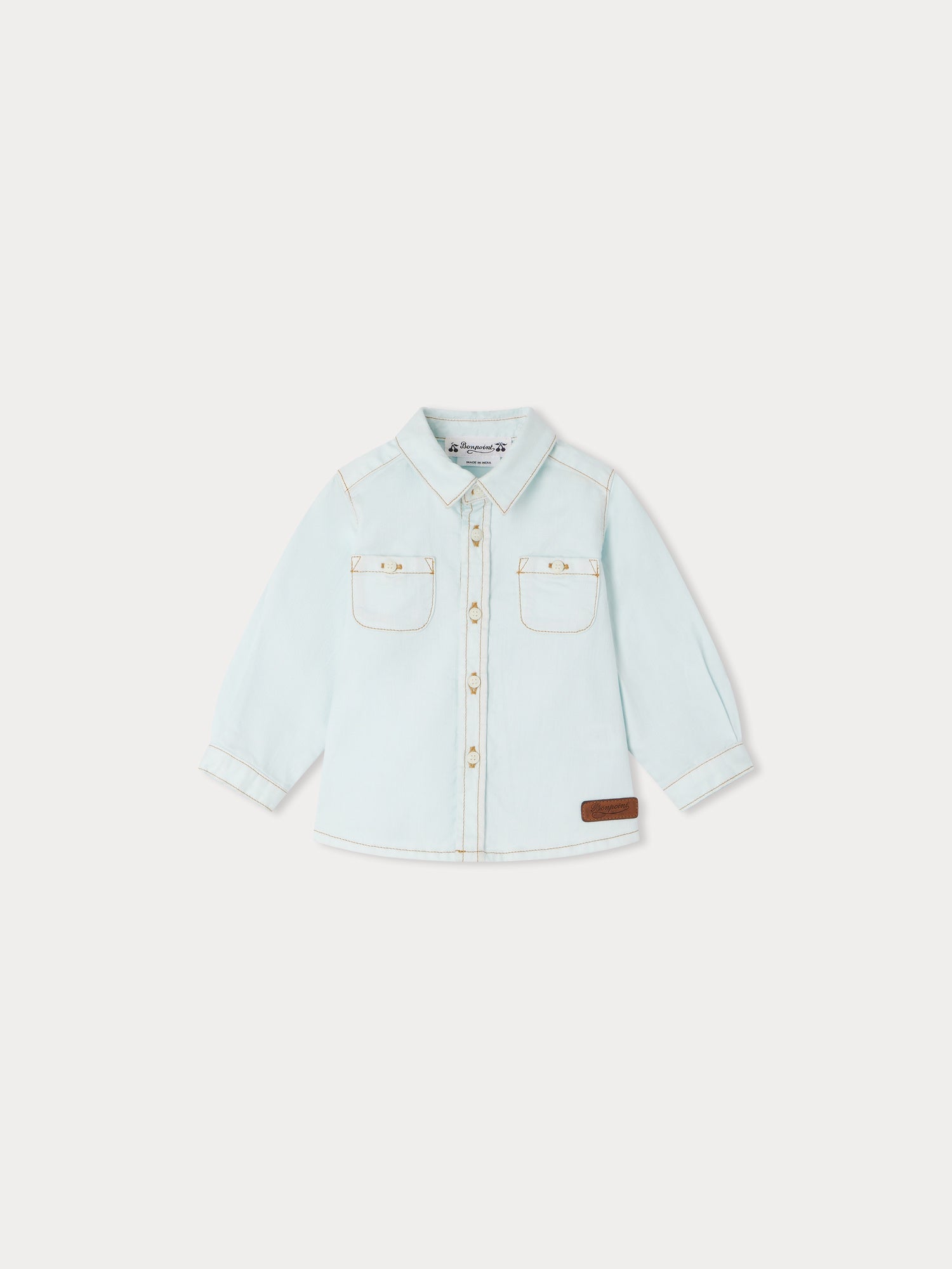 Baby Boys Blue Cotton Shirt