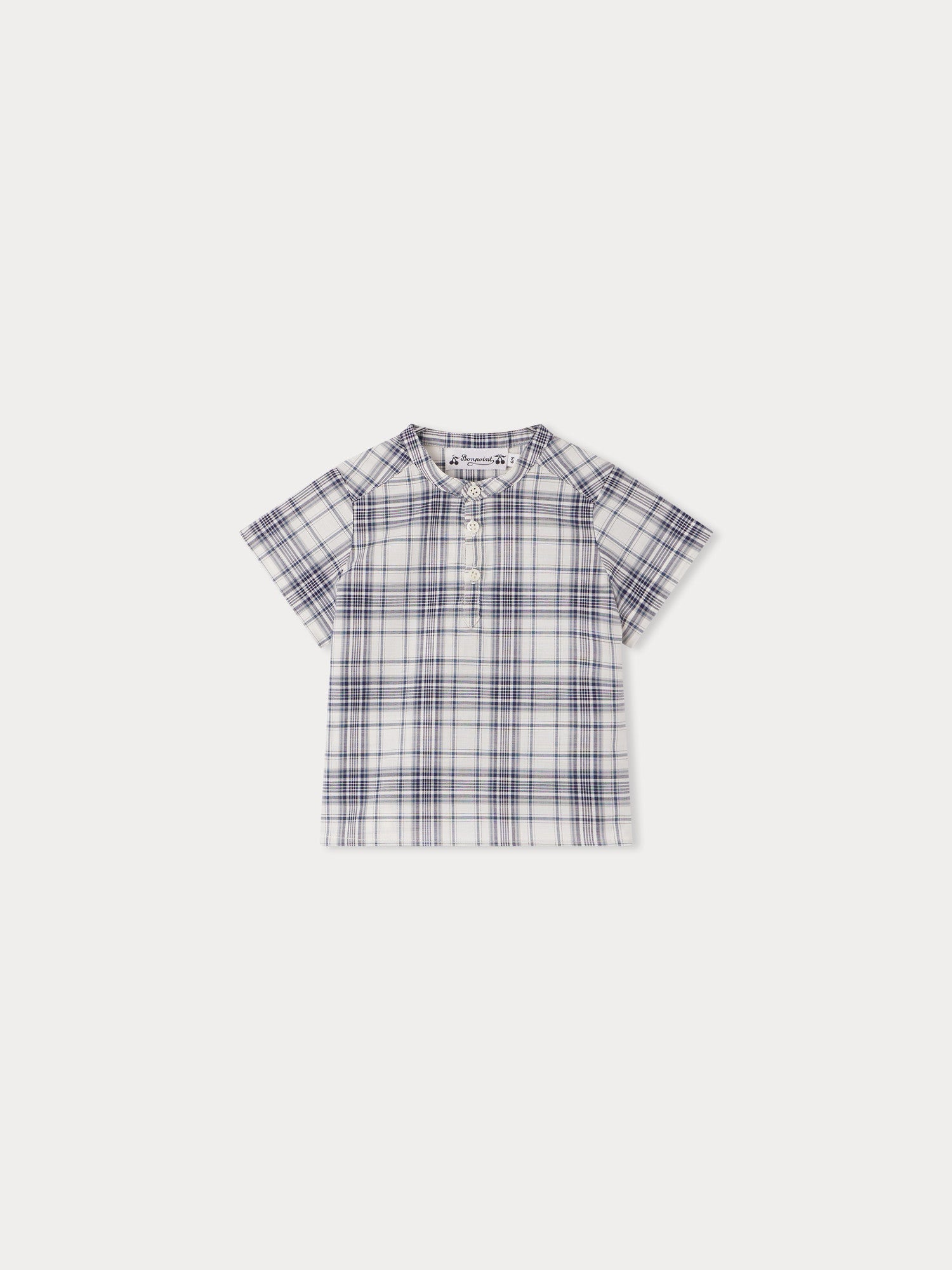 Baby Boys Blue Check Cotton Shirt