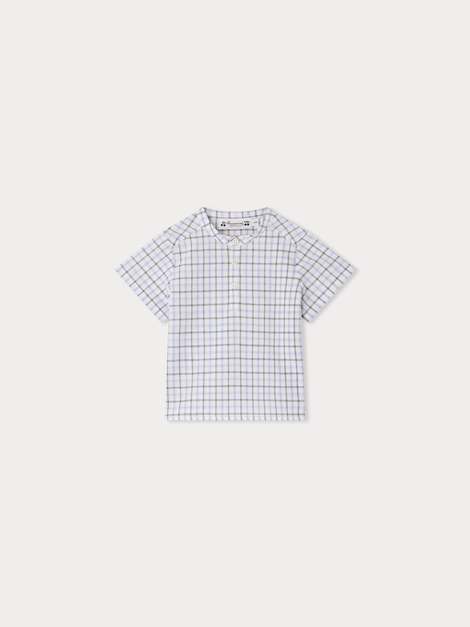 Baby Boys Blue Check Cotton Shirt