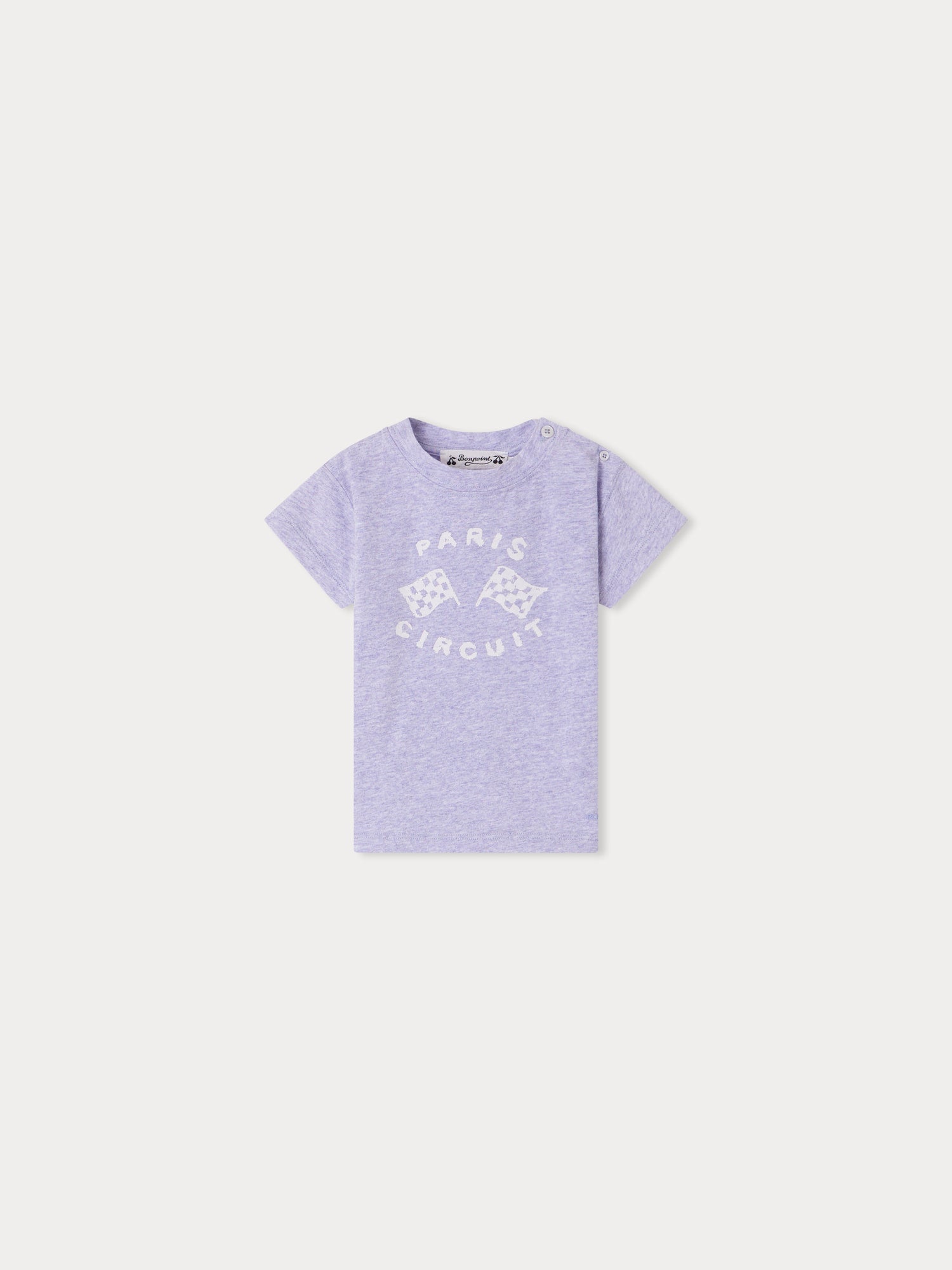 Baby Boys & Girls Purple Cotton T-Shirt