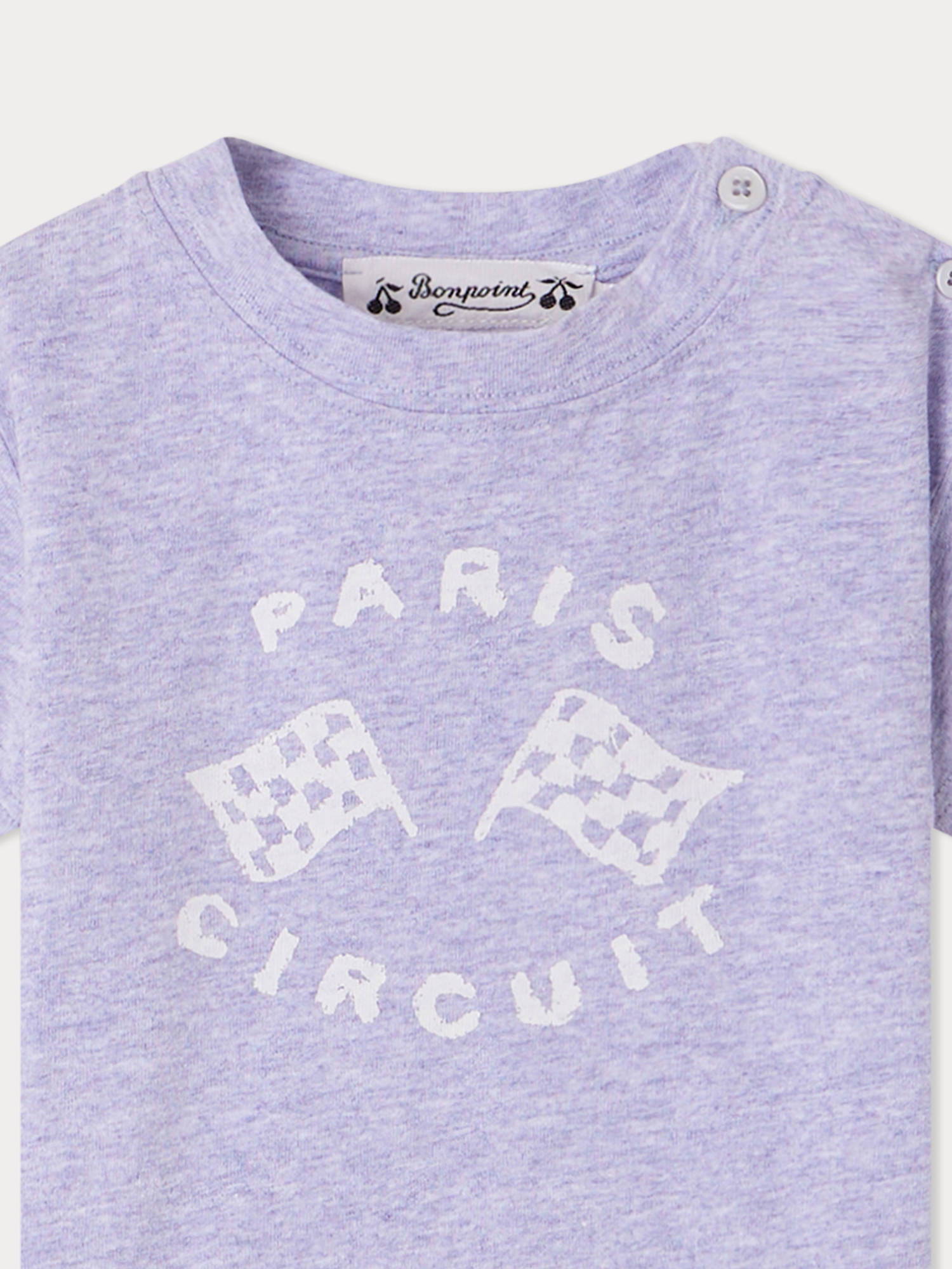 Baby Boys & Girls Purple Cotton T-Shirt