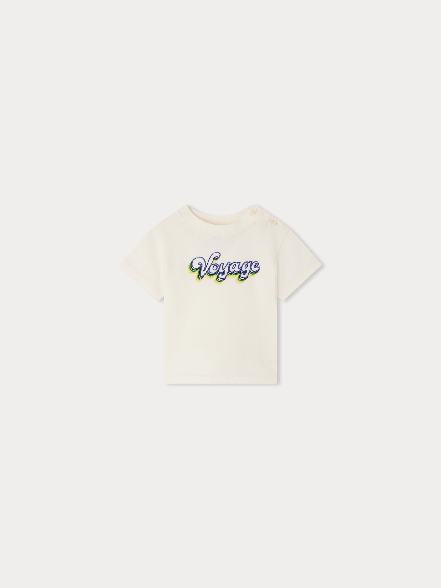 Baby Boys & Girls White Cotton T-Shirt