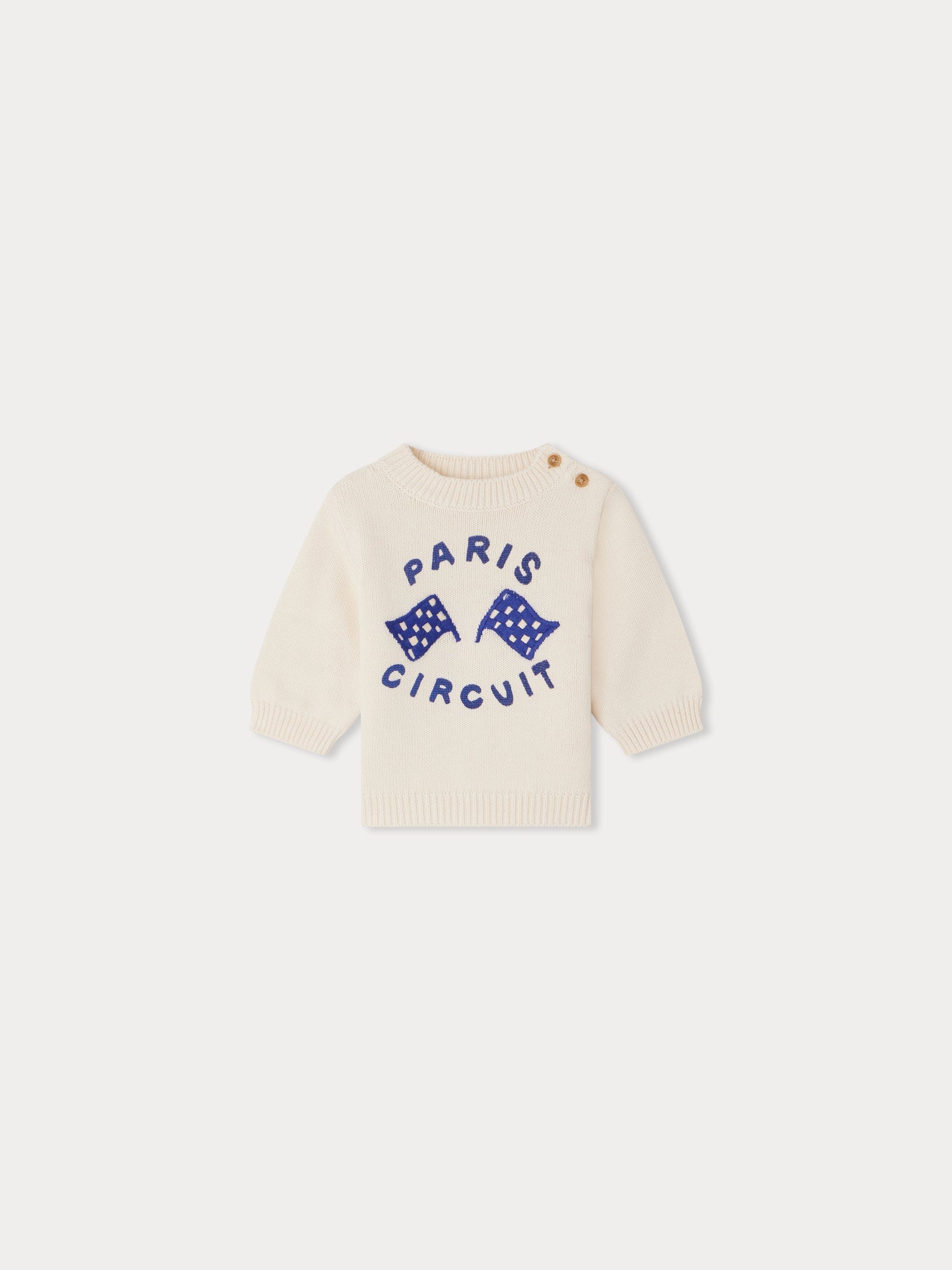 Baby Boys & Girls White Cotton Sweater