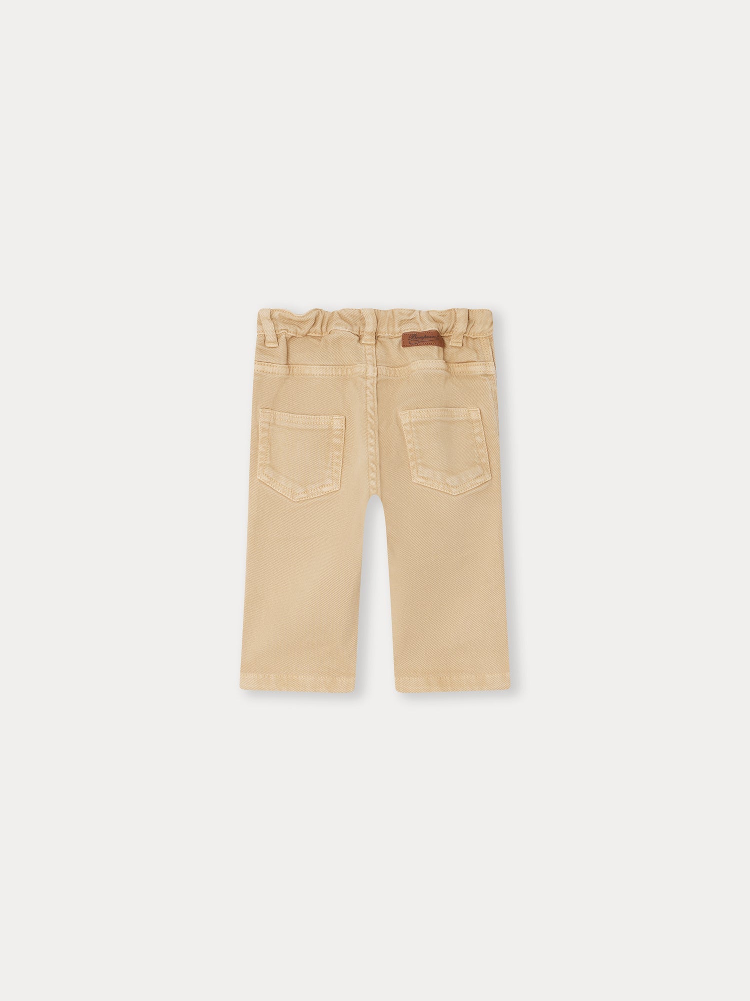 Baby Boys & Girls Sand Cotton Trousers