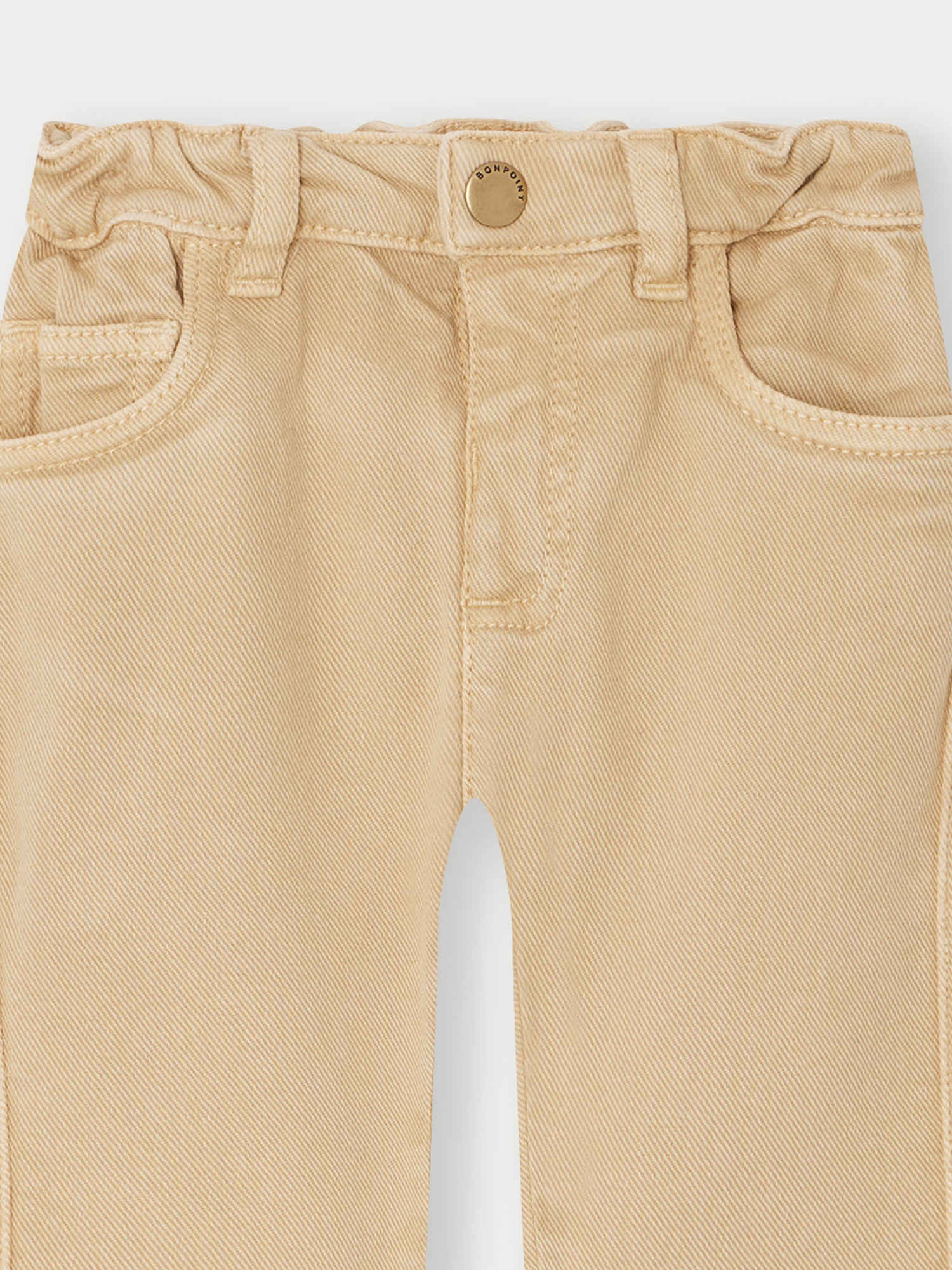 Baby Boys & Girls Sand Cotton Trousers