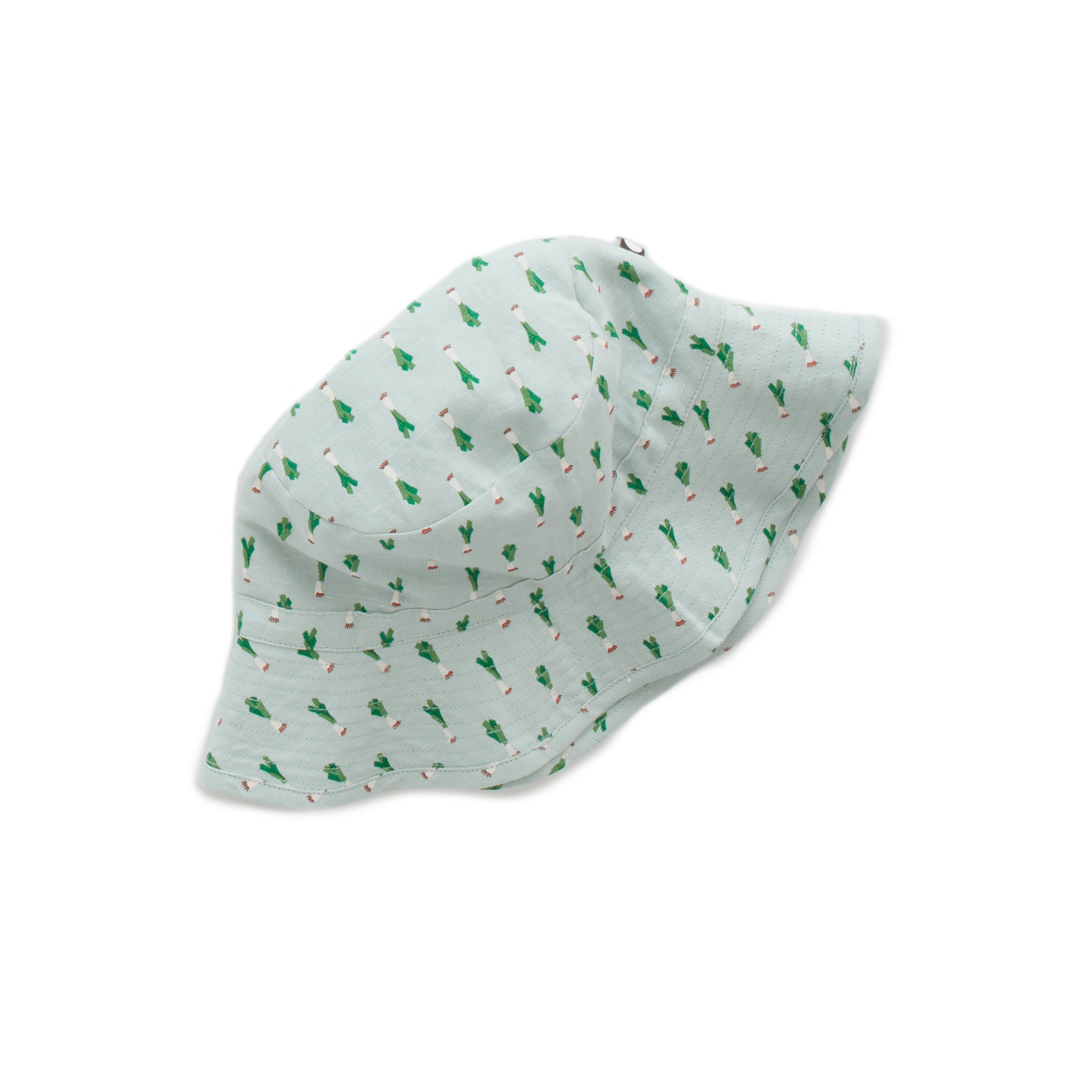 Girls Mint Green Leek Print Hat