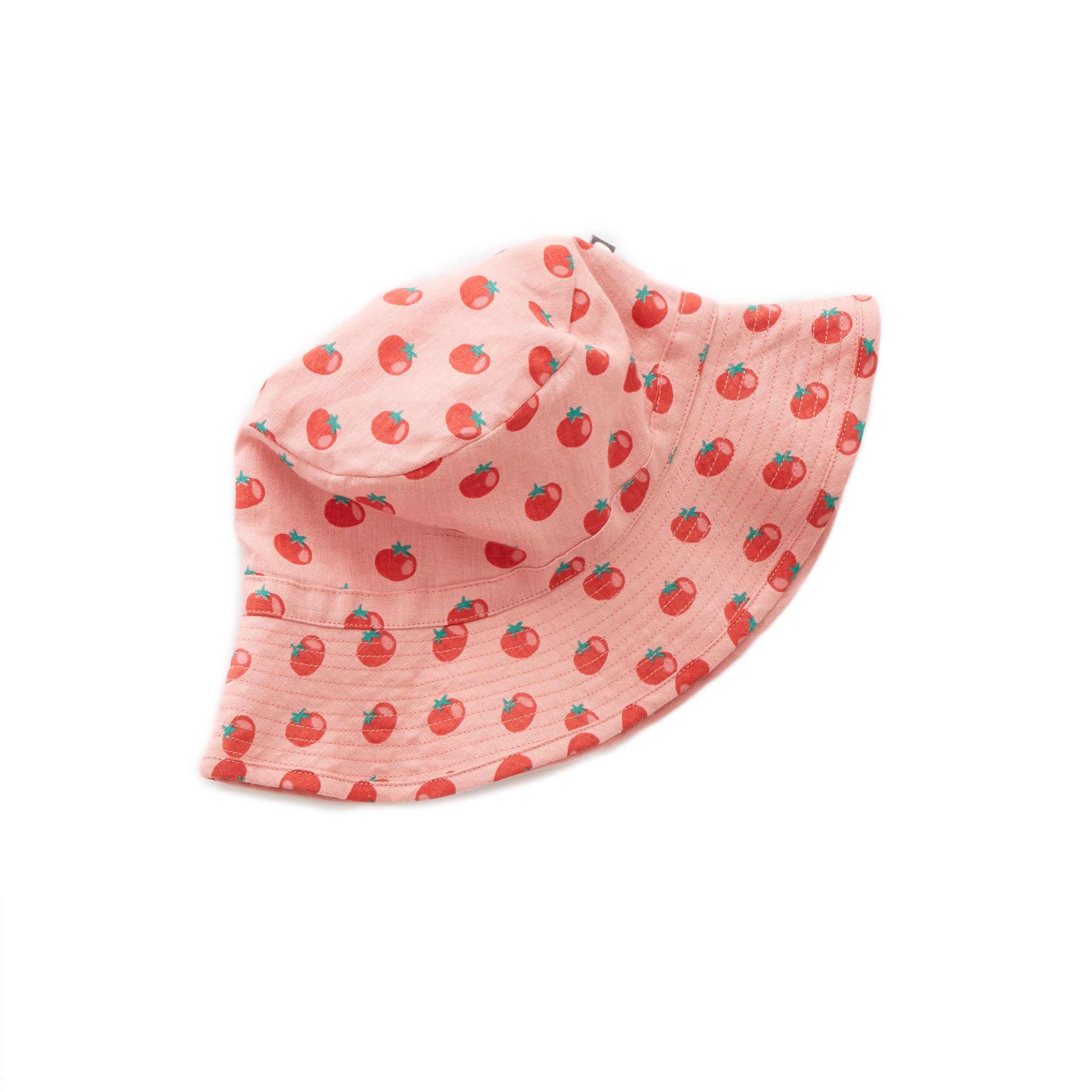 Girls Pink Tomato Print Hat