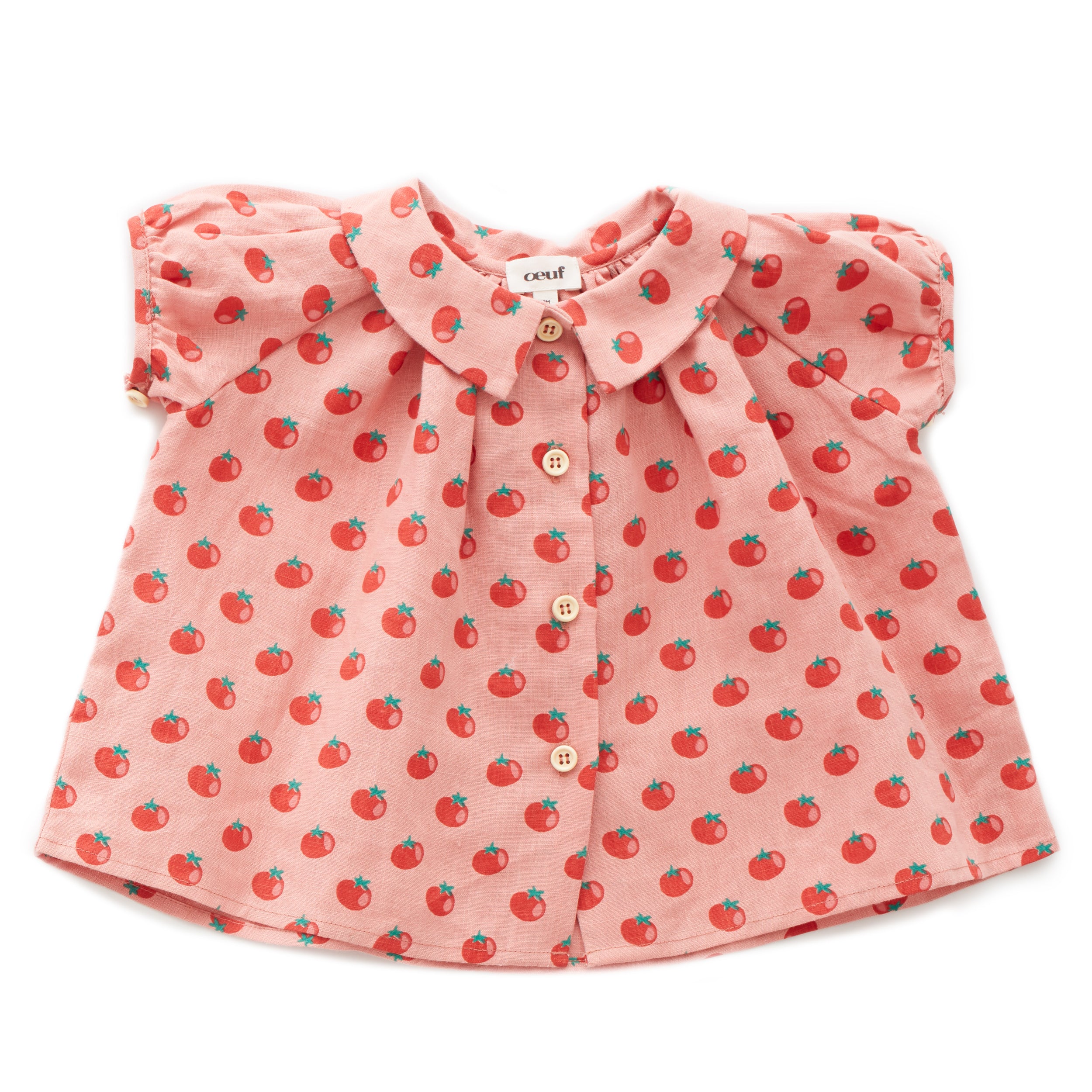 Girls Pink Tomato Print Top