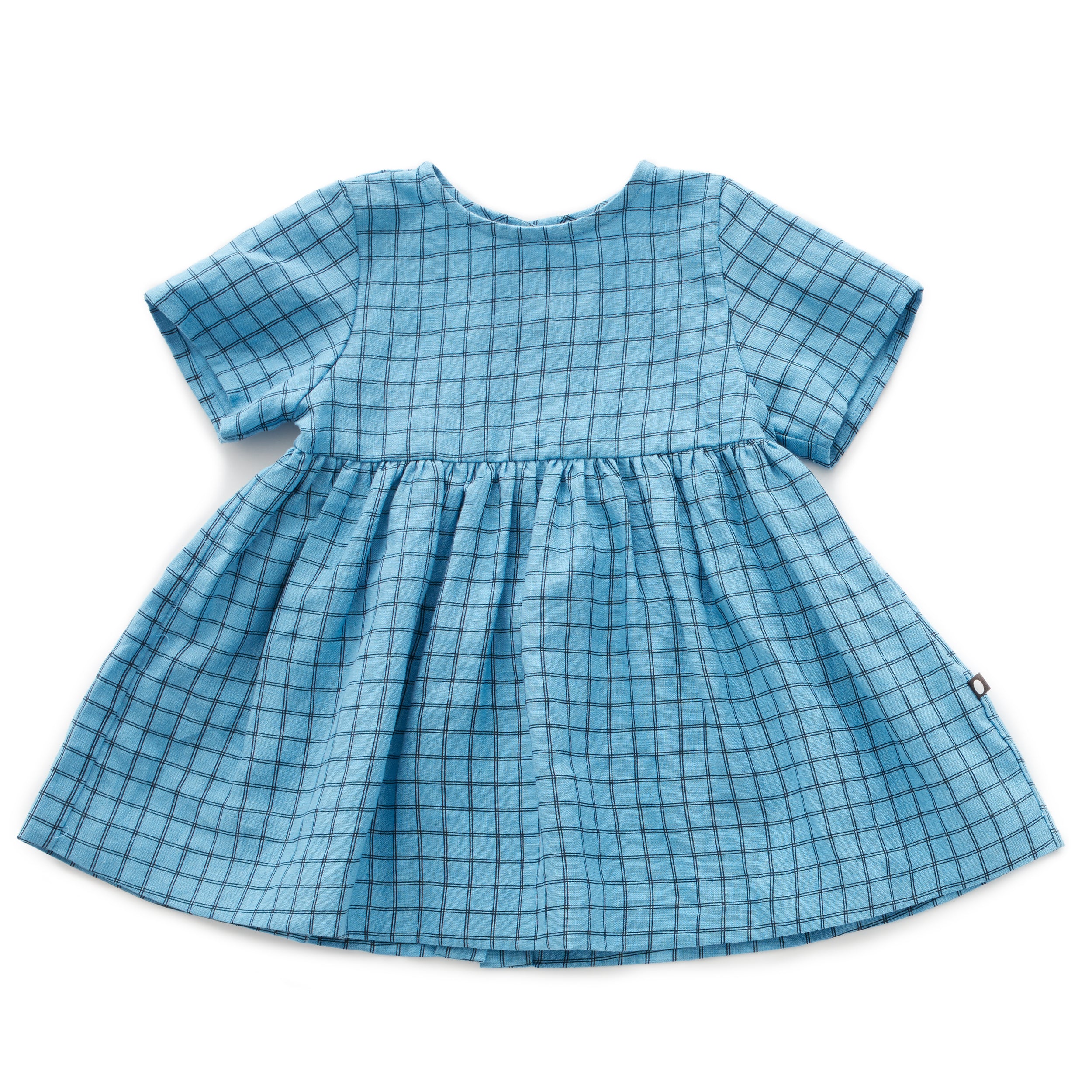 Girls Blue Check Dress