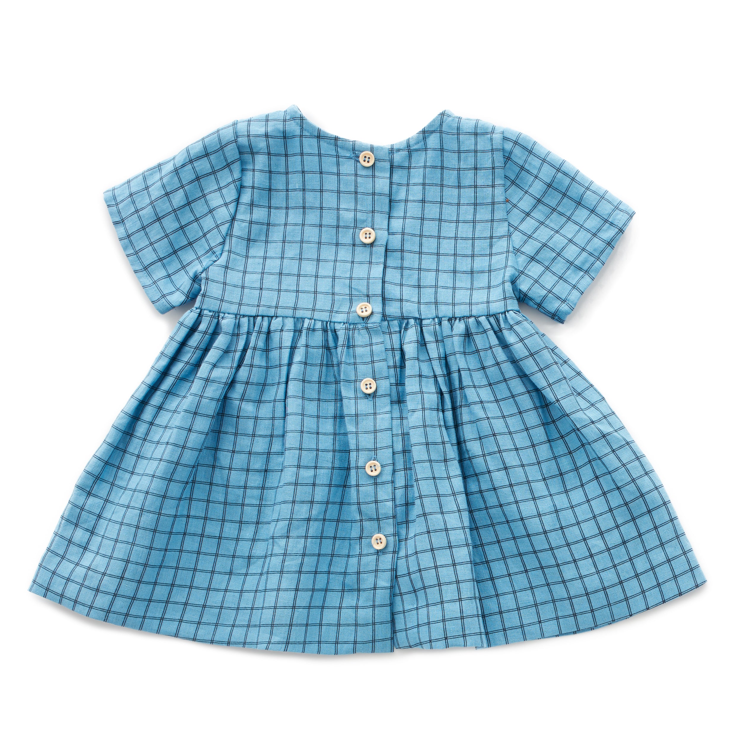 Girls Blue Check Dress